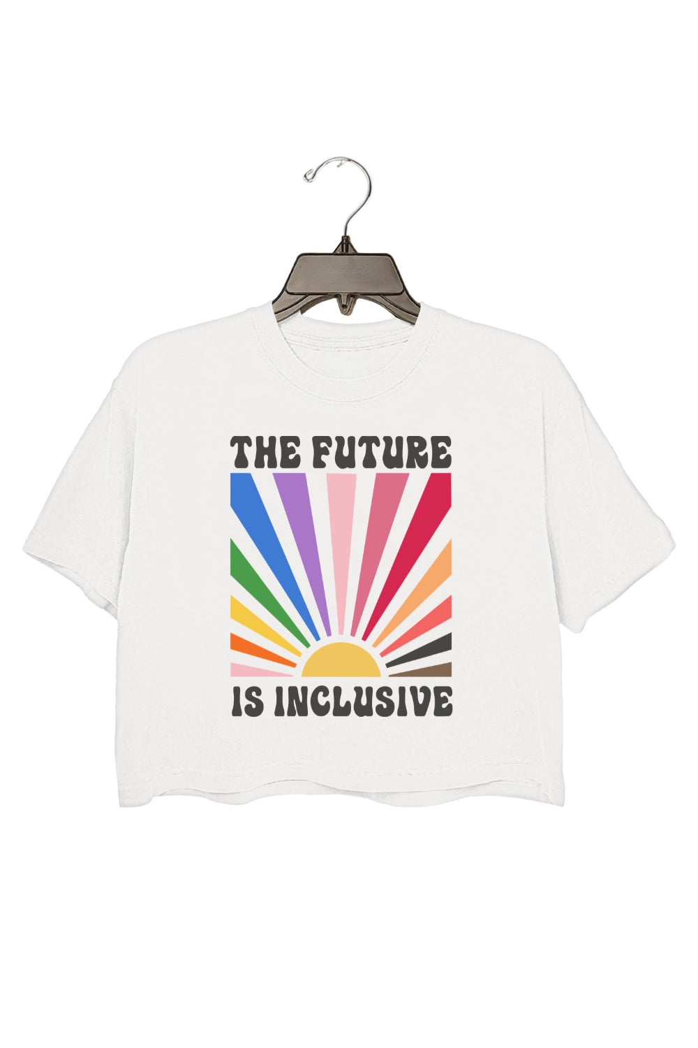 The Future Is Inclusive Rainbow Pride Crop Top For Women