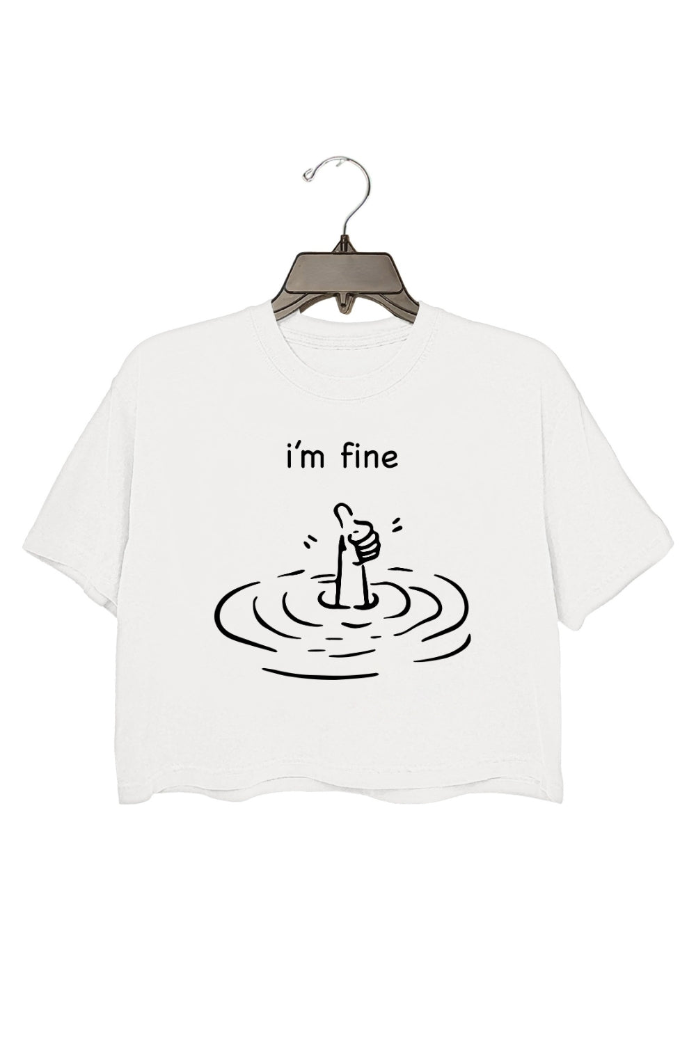 I'm Fine Funny Crop Top For Women
