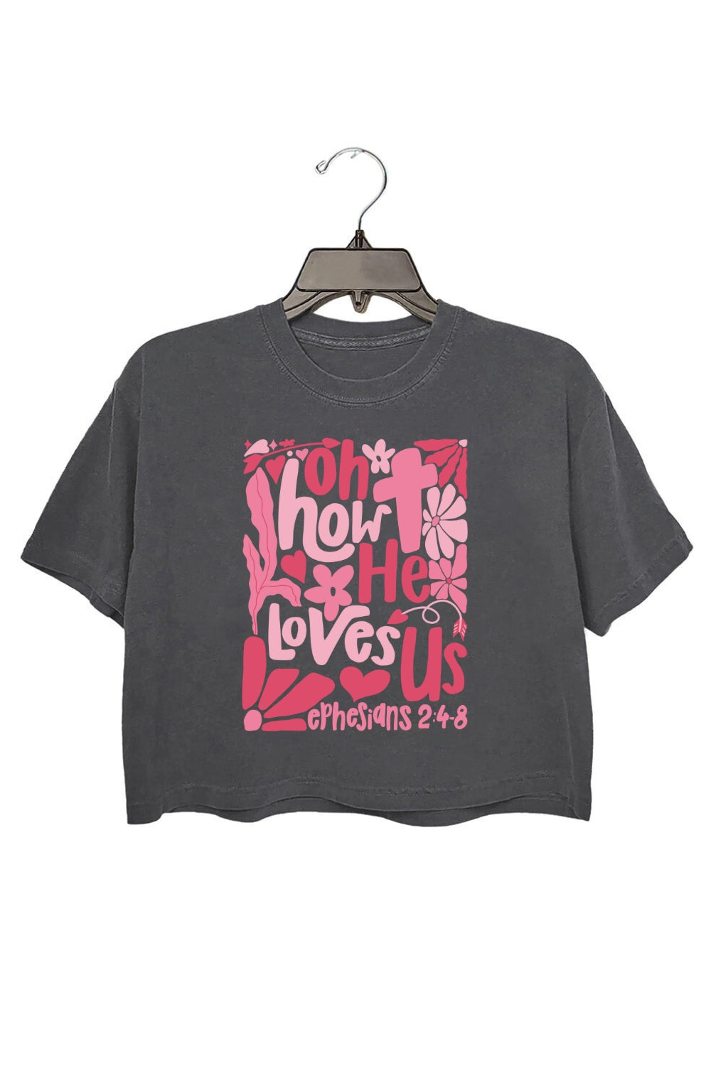 Oh How He Loves Us Valentine Crop Top For Women