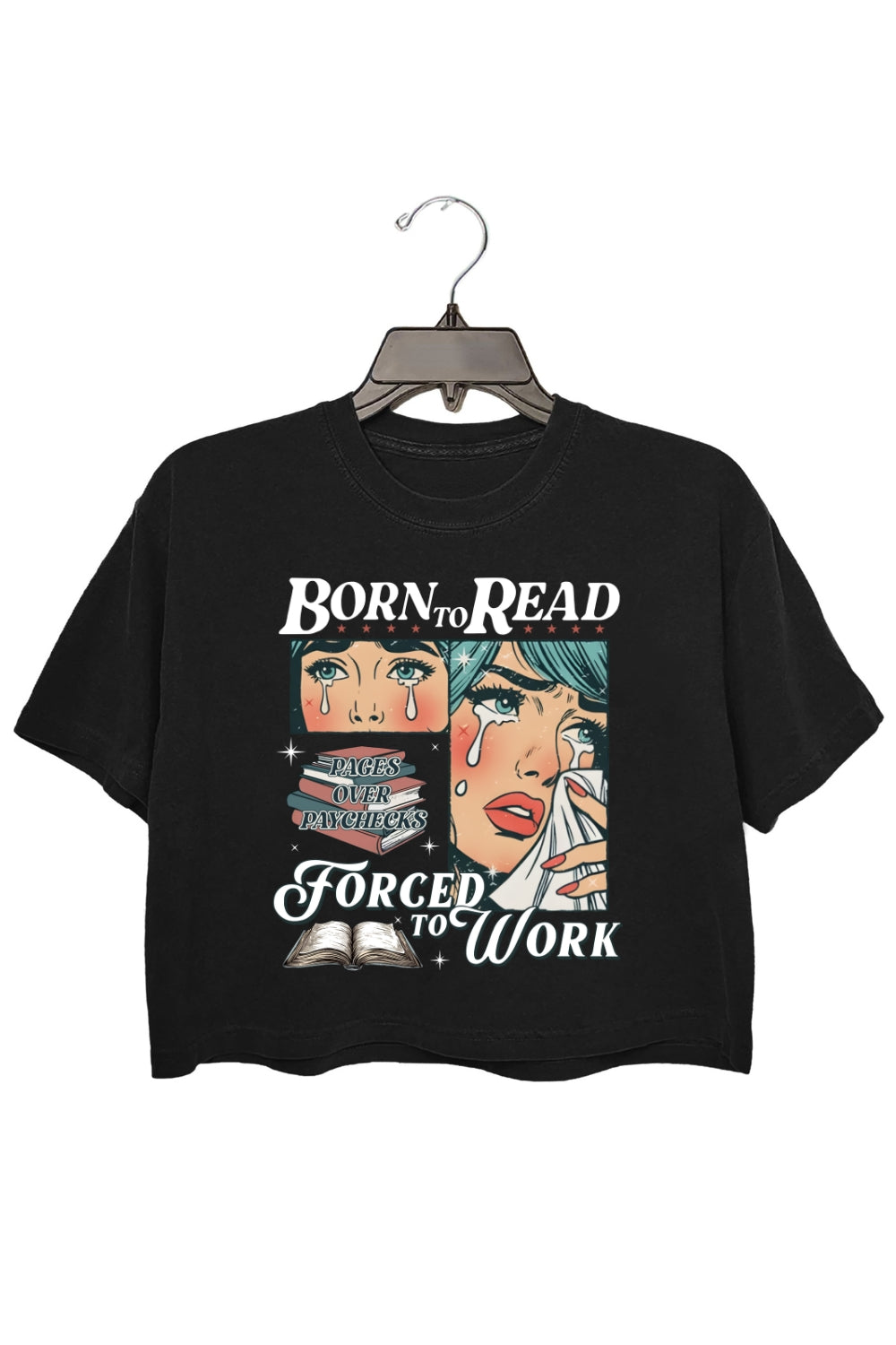 Born To Read Bookish Crop Top For Women