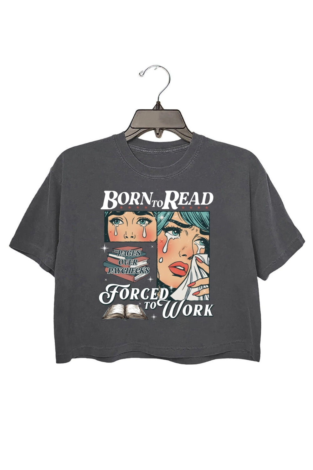 Born To Read Bookish Crop Top For Women