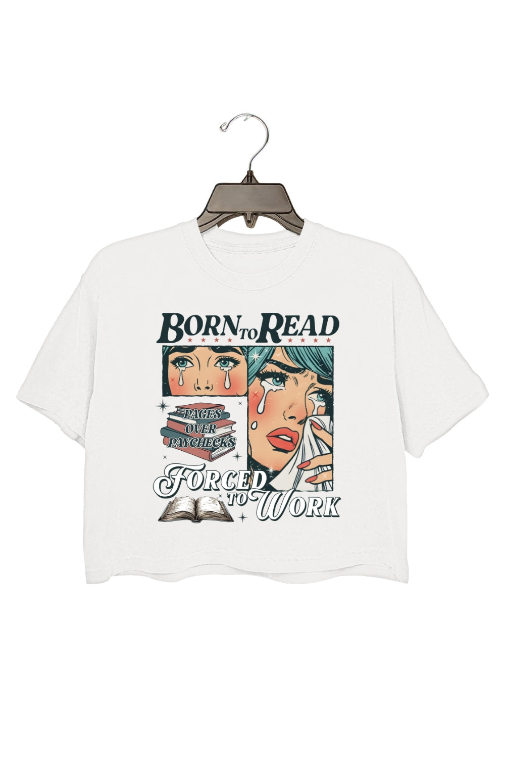 Born To Read Bookish Crop Top For Women