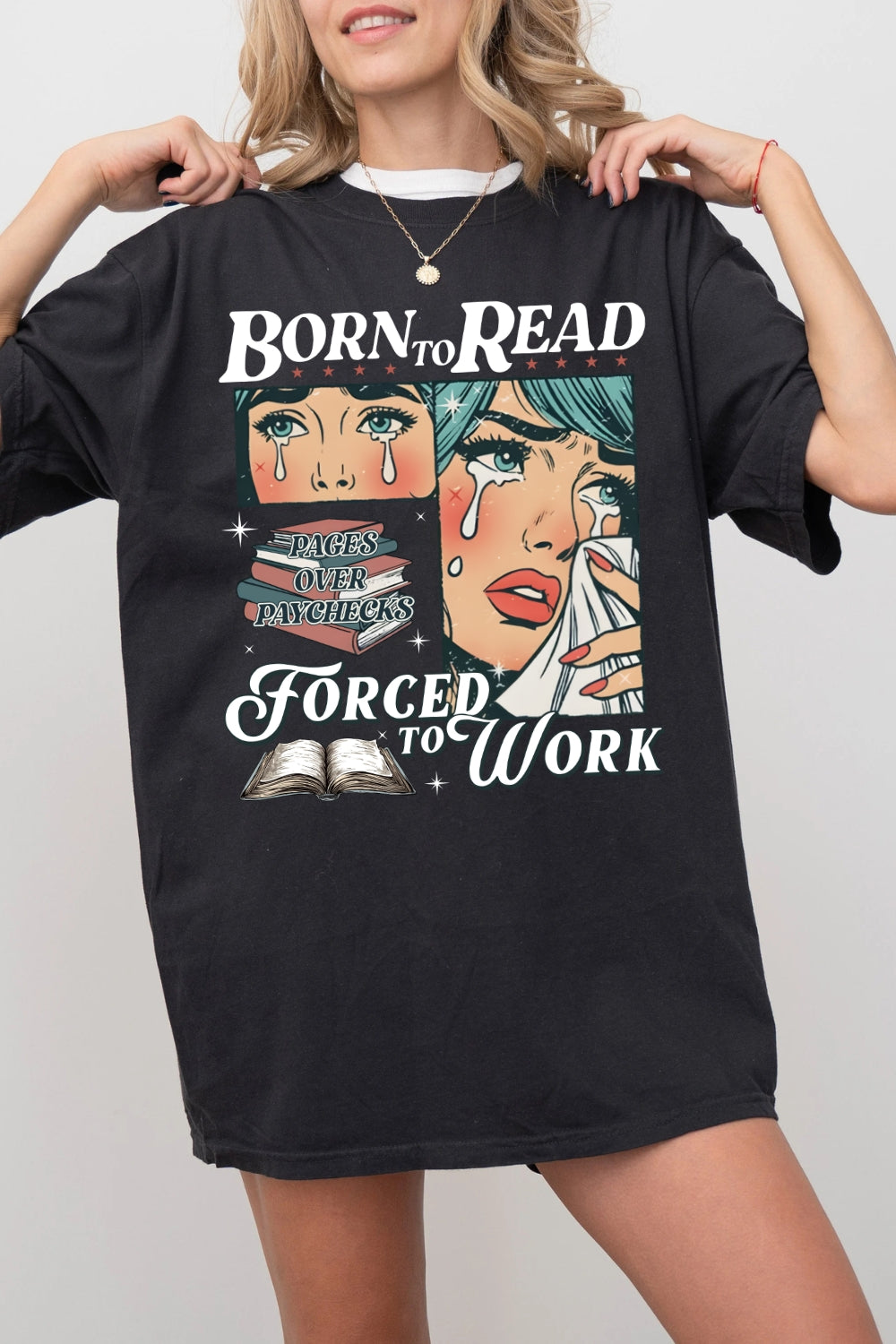 Born To Read Bookish Tee For Women