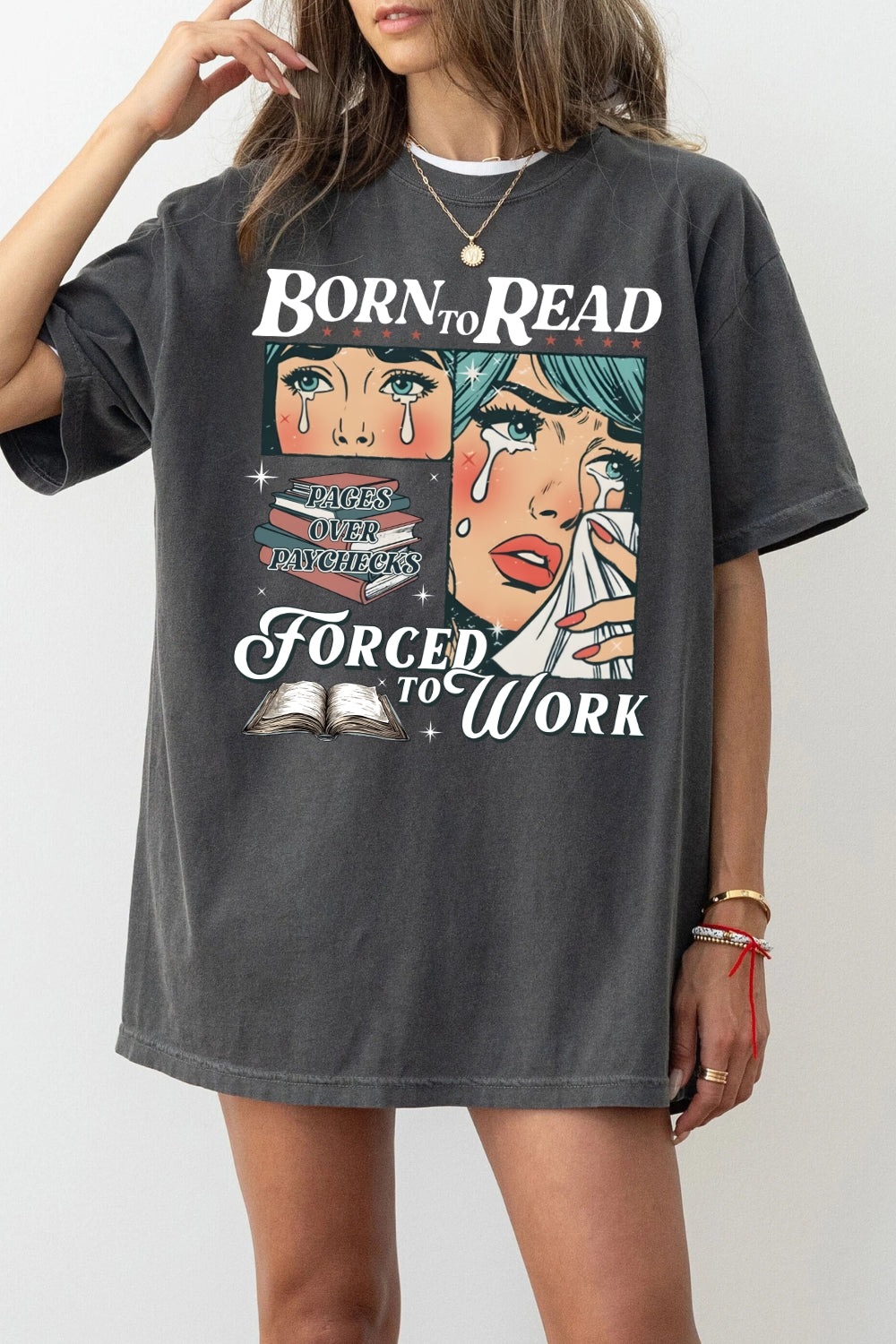Born To Read Bookish Tee For Women