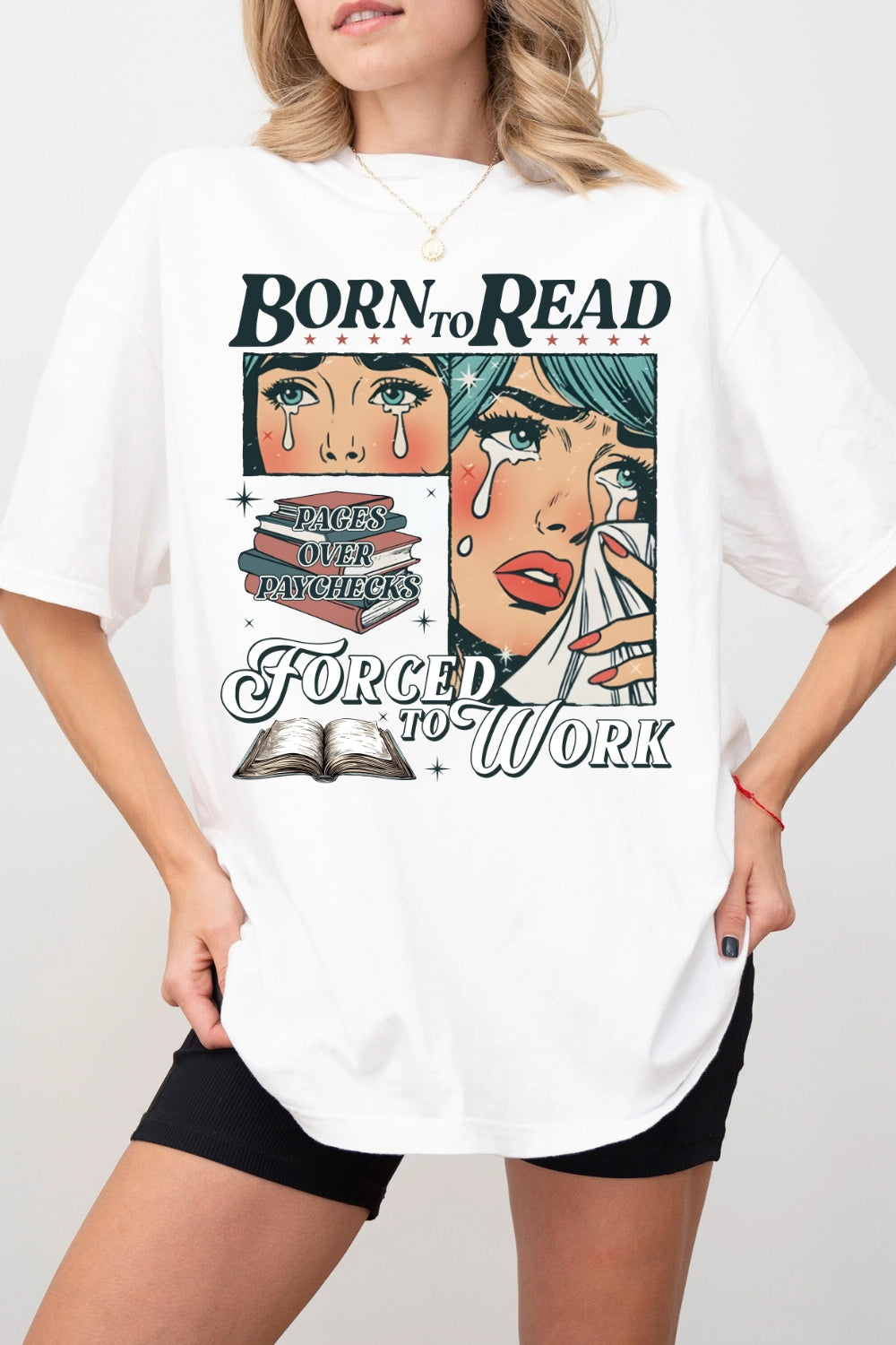 Born To Read Bookish Tee For Women