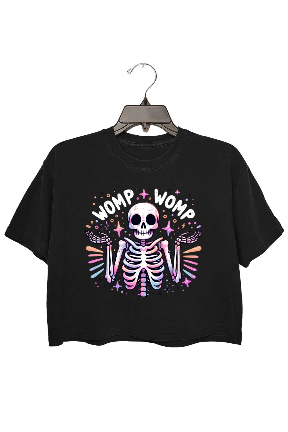 Womp Womp Funny Skeleton Crop Top For Women