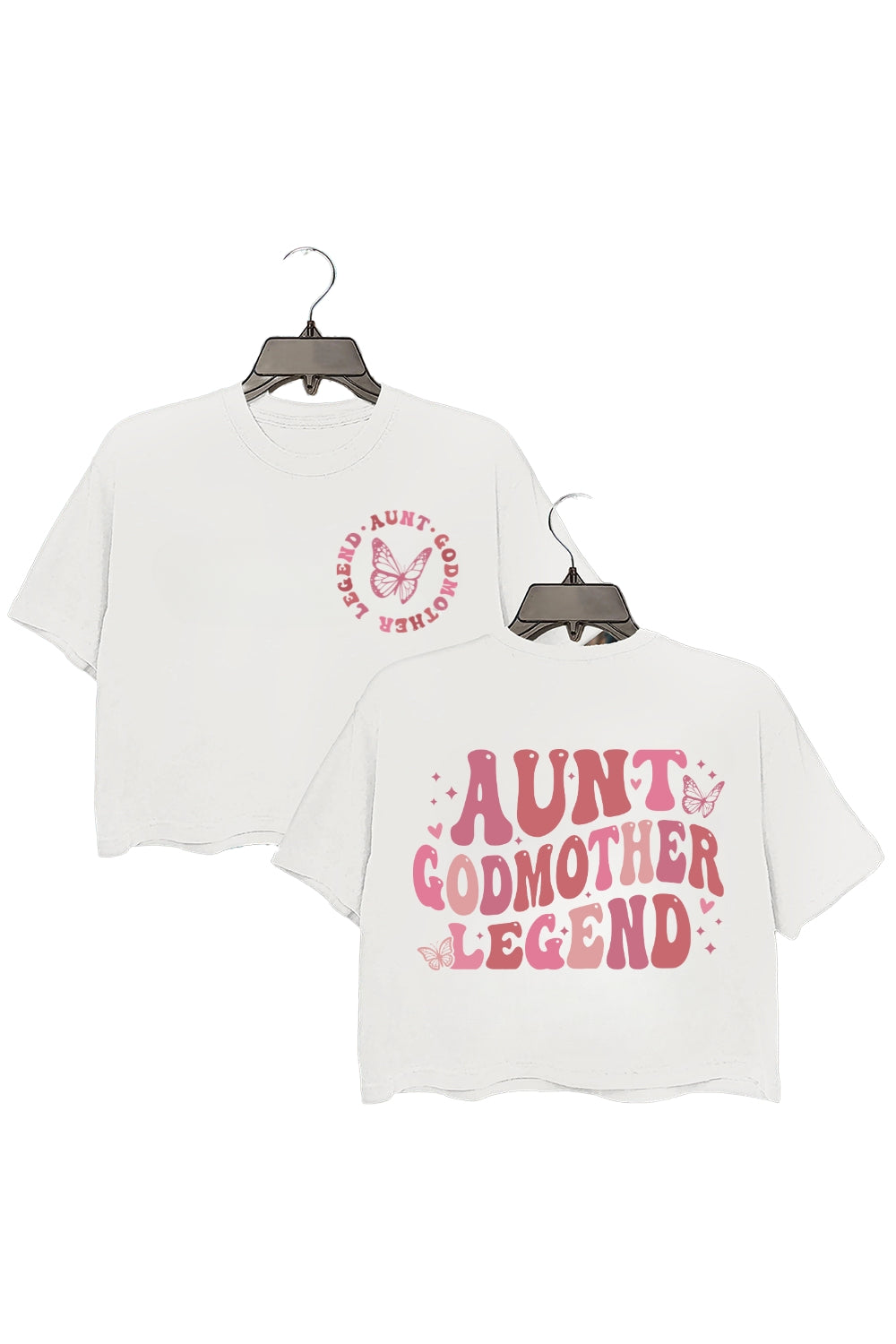 Aunt Godmother Legend Butterfly Crop Top For Women