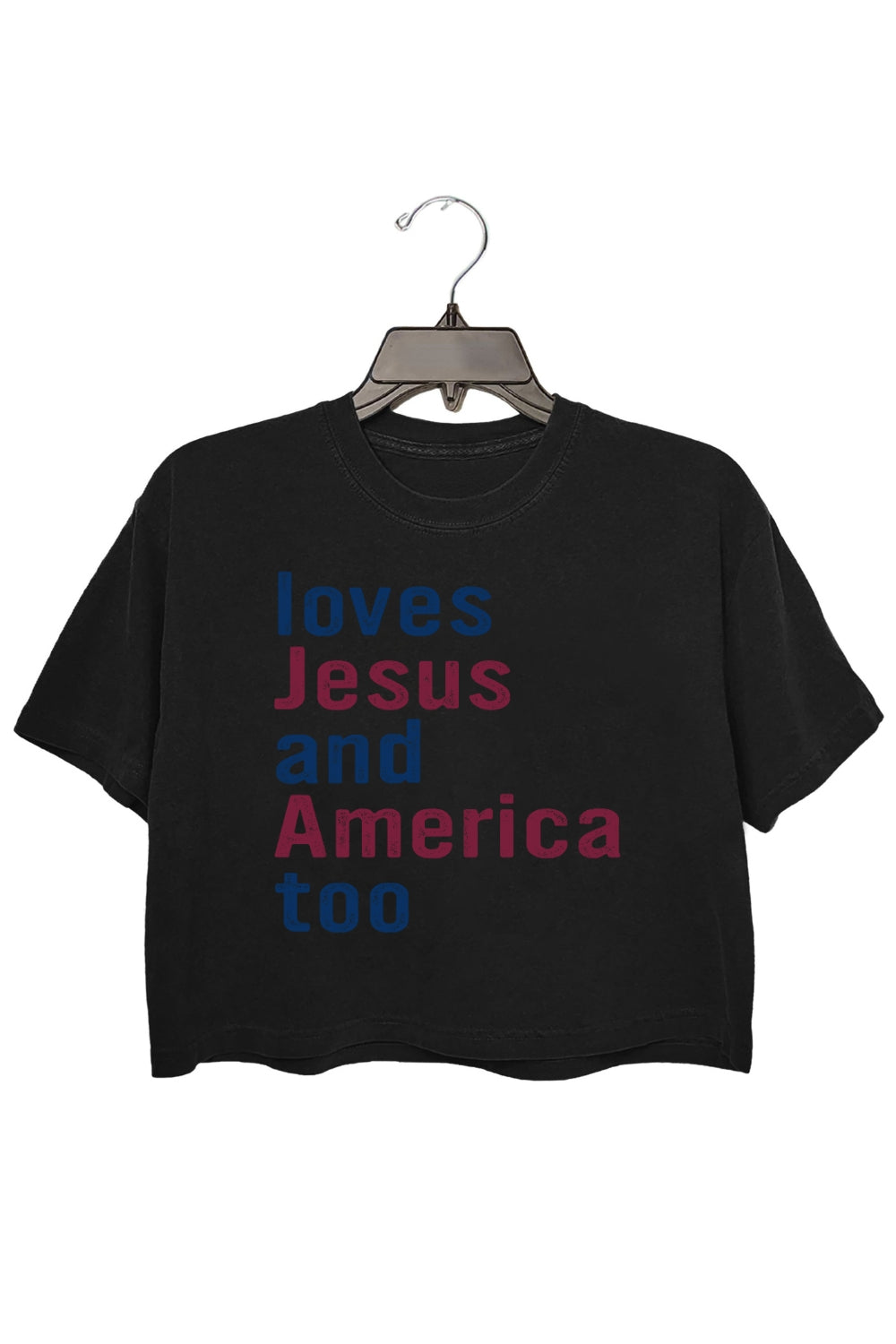 Love Jesus and America Too Crop Top For Women