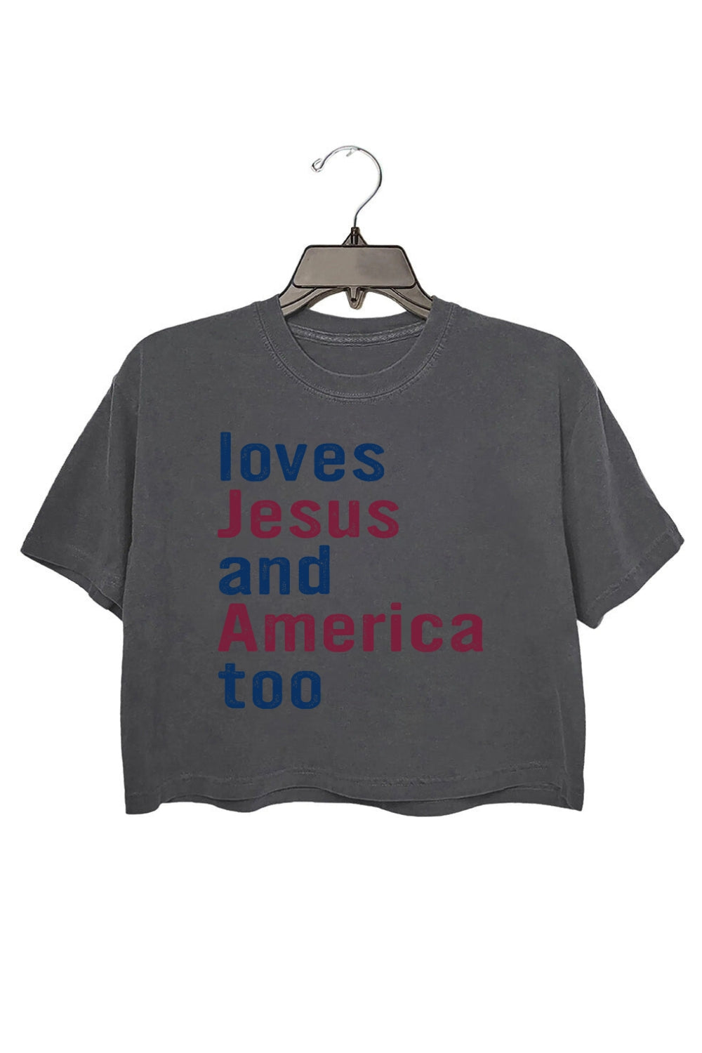 Love Jesus and America Too Crop Top For Women