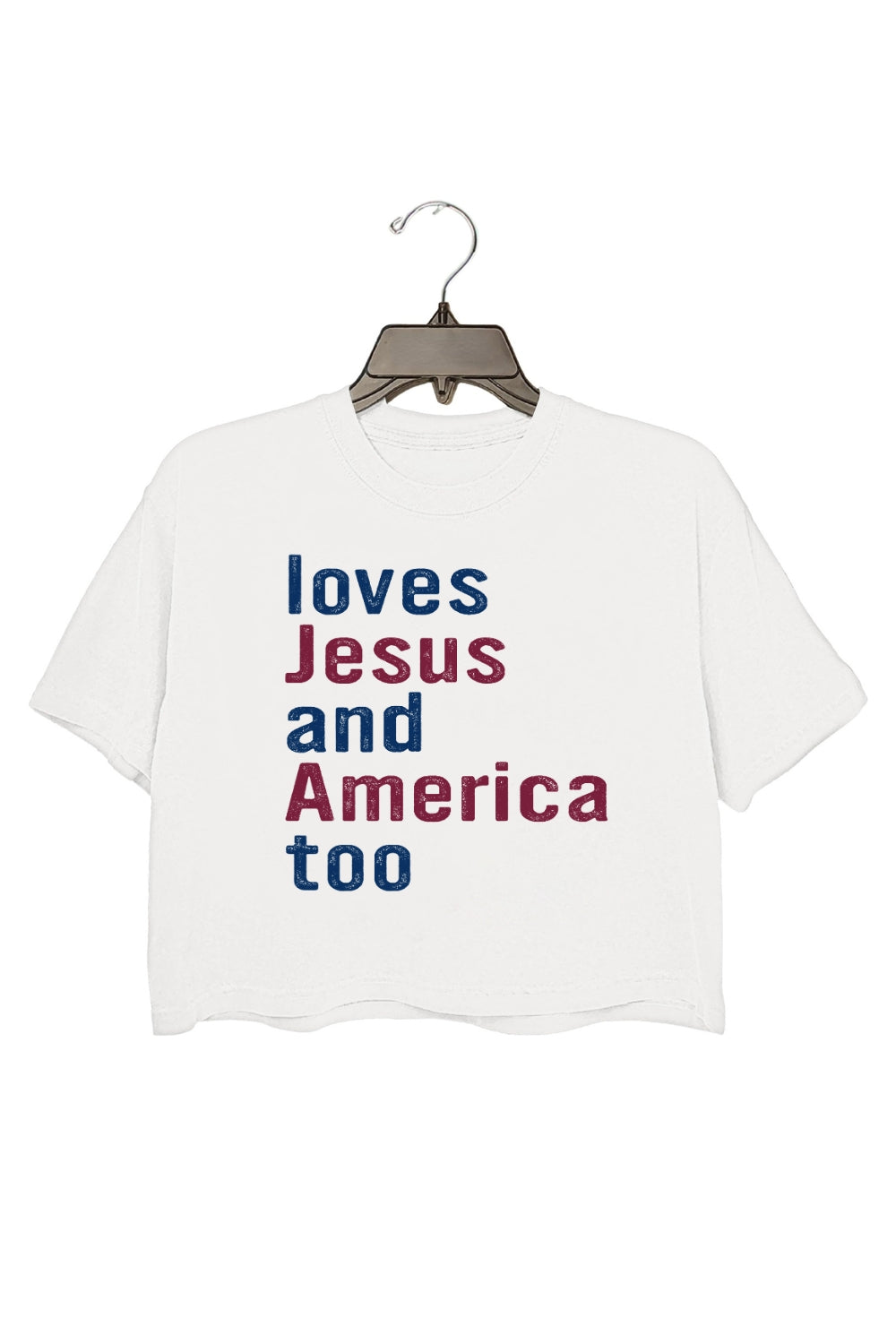 Love Jesus and America Too Crop Top For Women