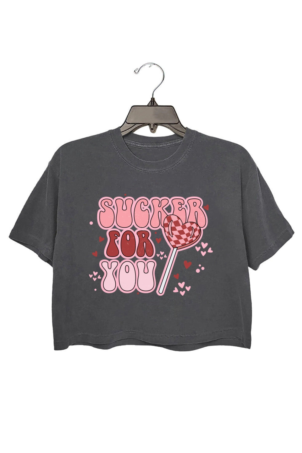 Sucker For You Valentine Crop Top For Women