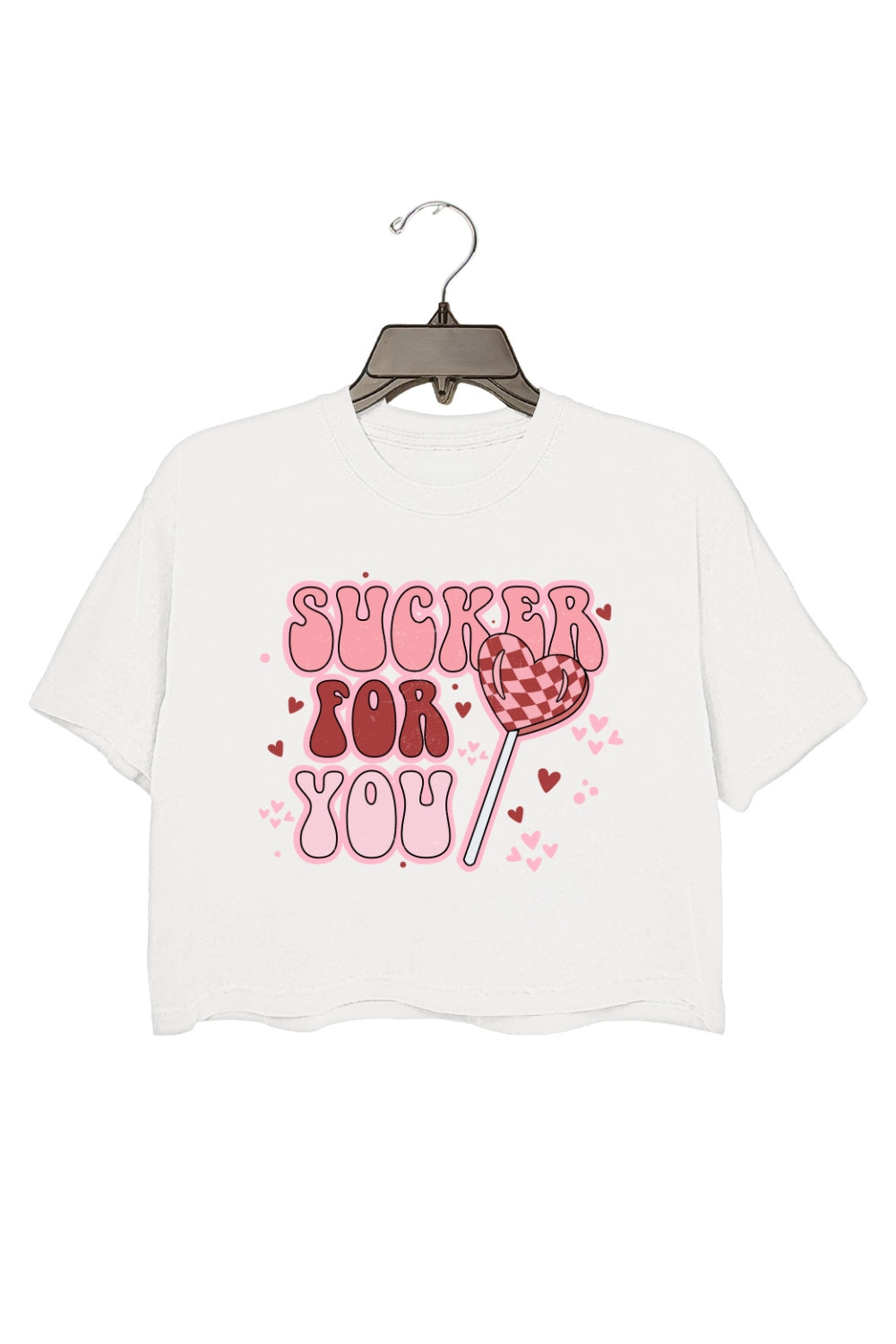 Sucker For You Valentine Crop Top For Women
