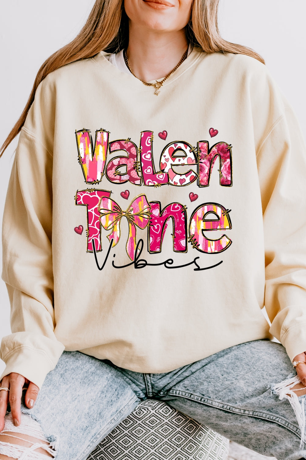 Coquette Valentine Vibes Sweatshirt For Women