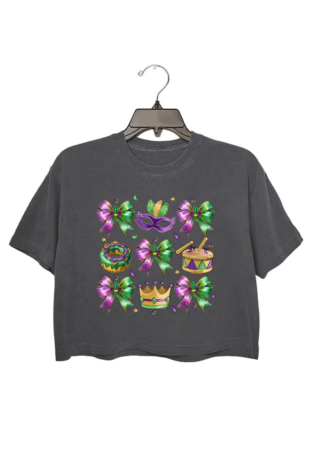Mardi Gras Festival Coquette Crop Top For Women