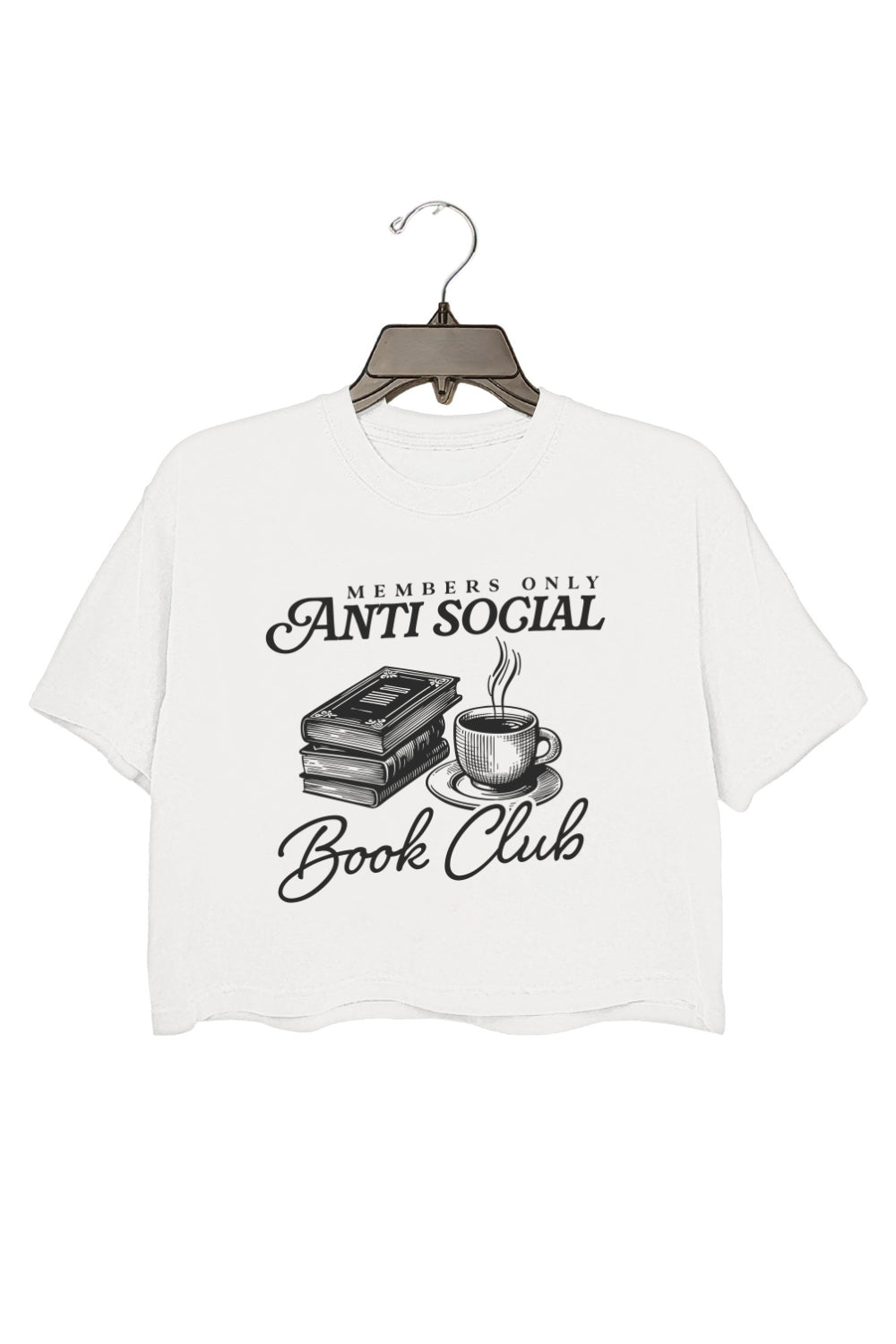 Anti Social Book Club Members Crop Top For Women