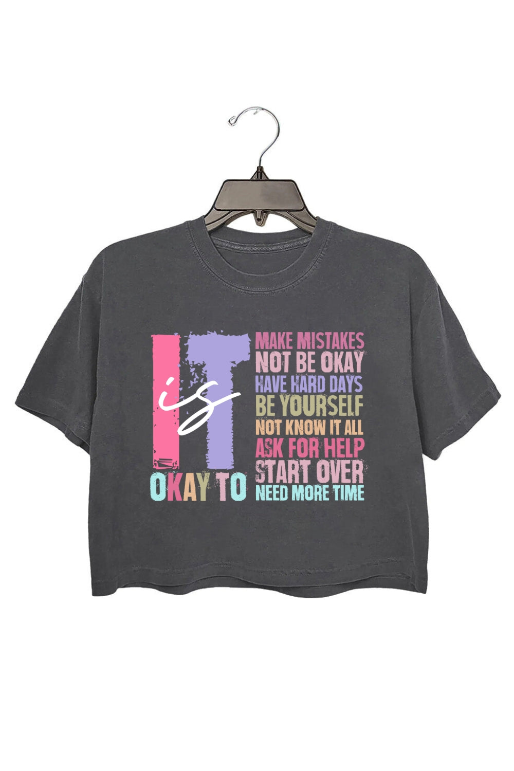 Retro It's Okay To Make Mistakes Crop Top For Women