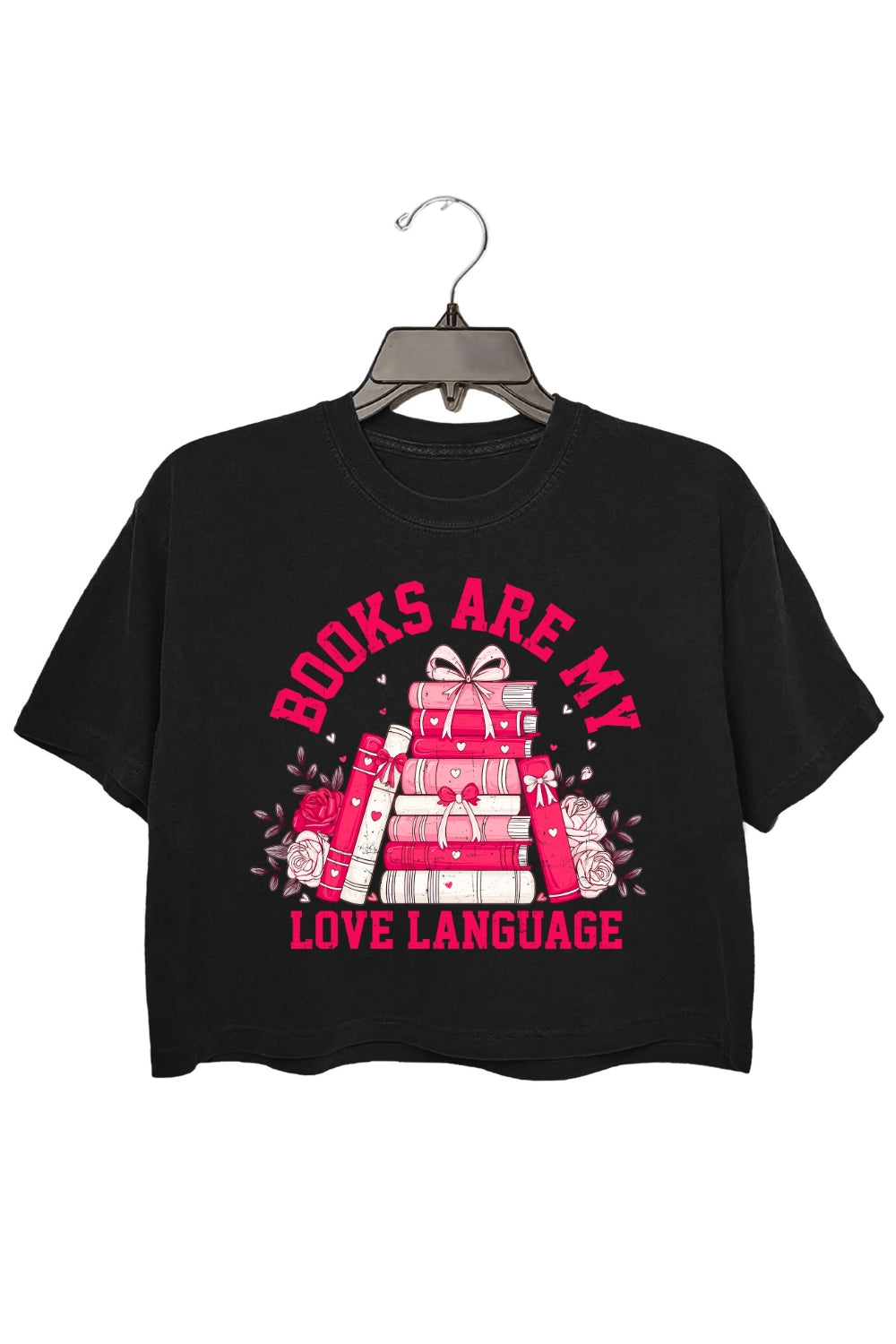 Books Are My Love Language Crop Top For Women