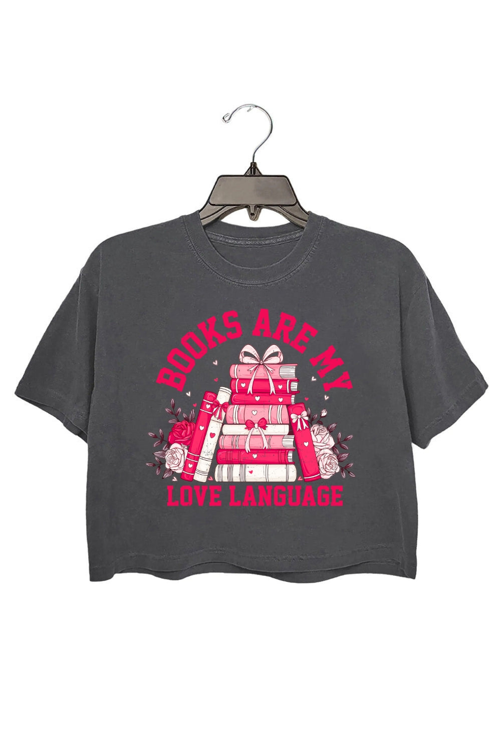 Books Are My Love Language Crop Top For Women