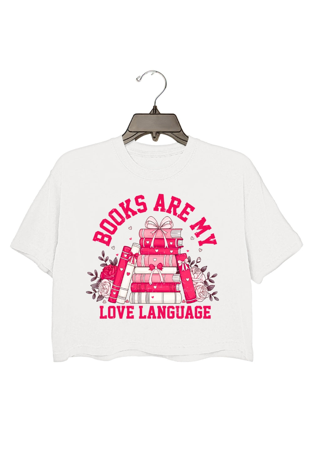 Books Are My Love Language Crop Top For Women