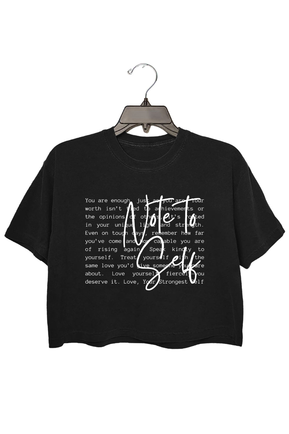 Note To Self Love yourself Crop Top For Women