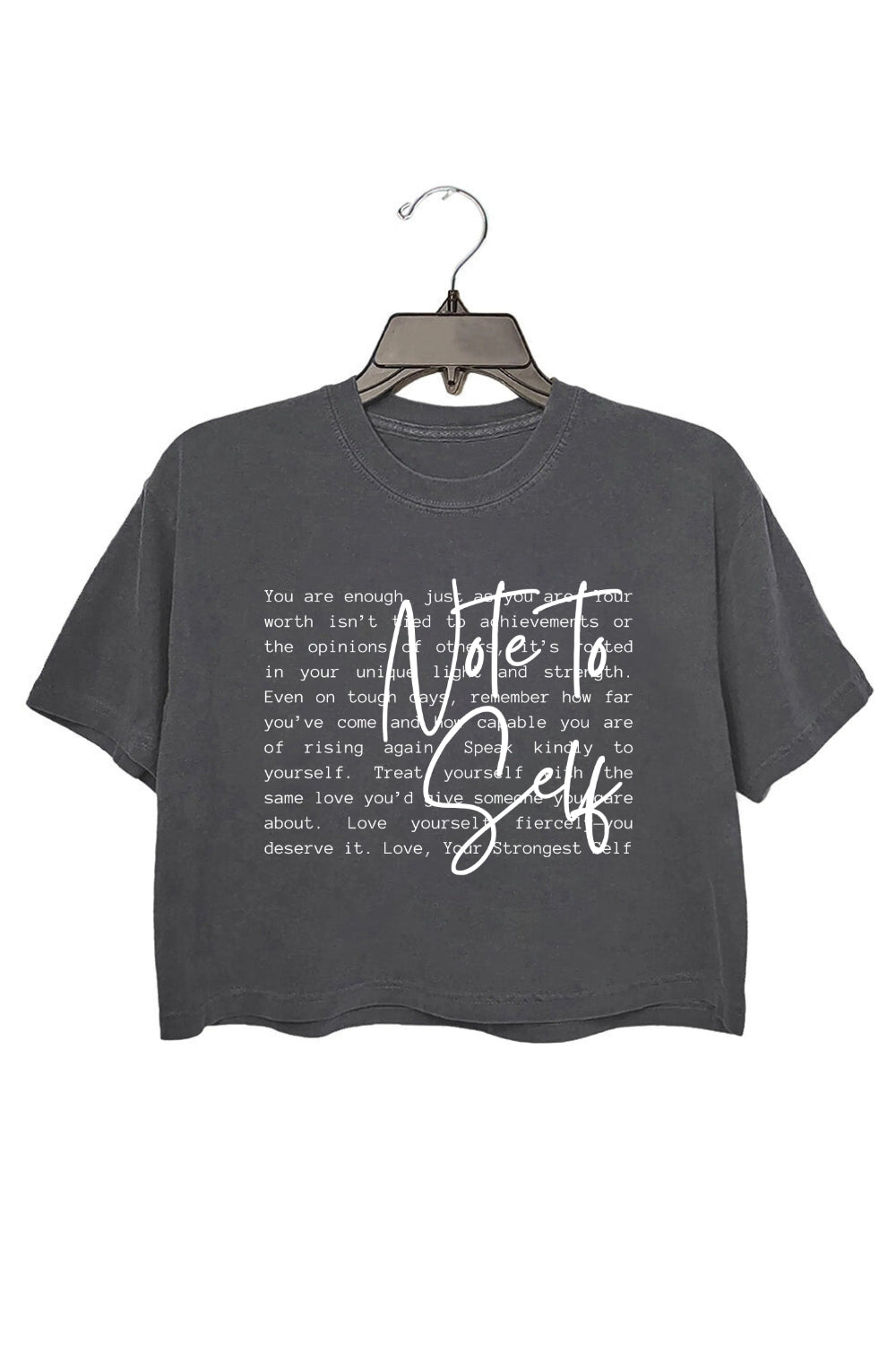 Note To Self Love yourself Crop Top For Women