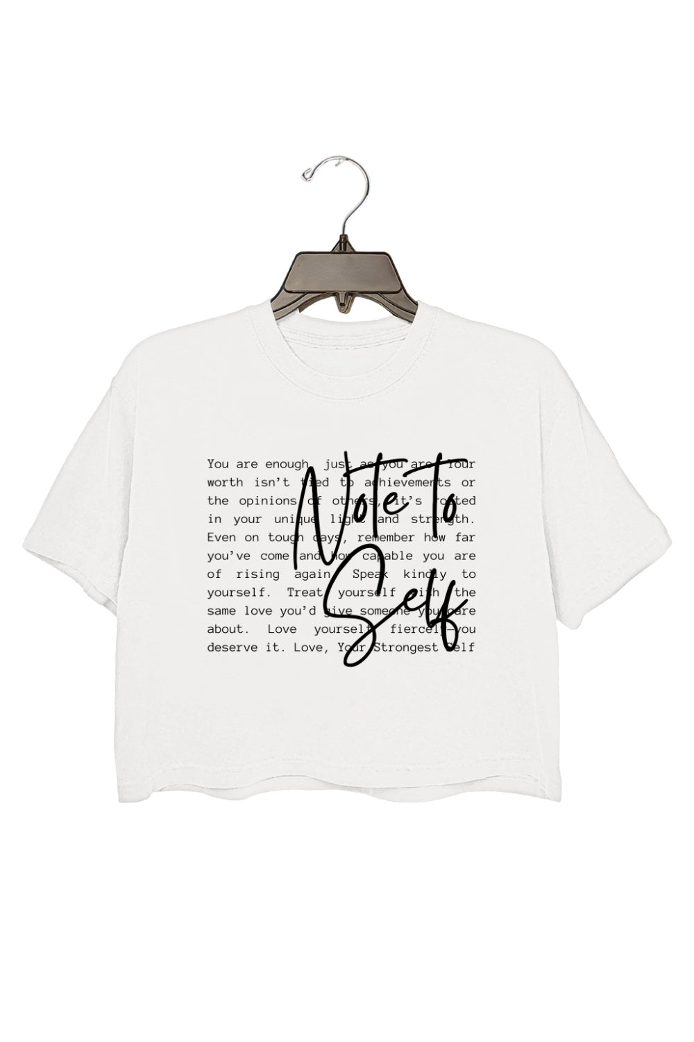 Note To Self Love yourself Crop Top For Women