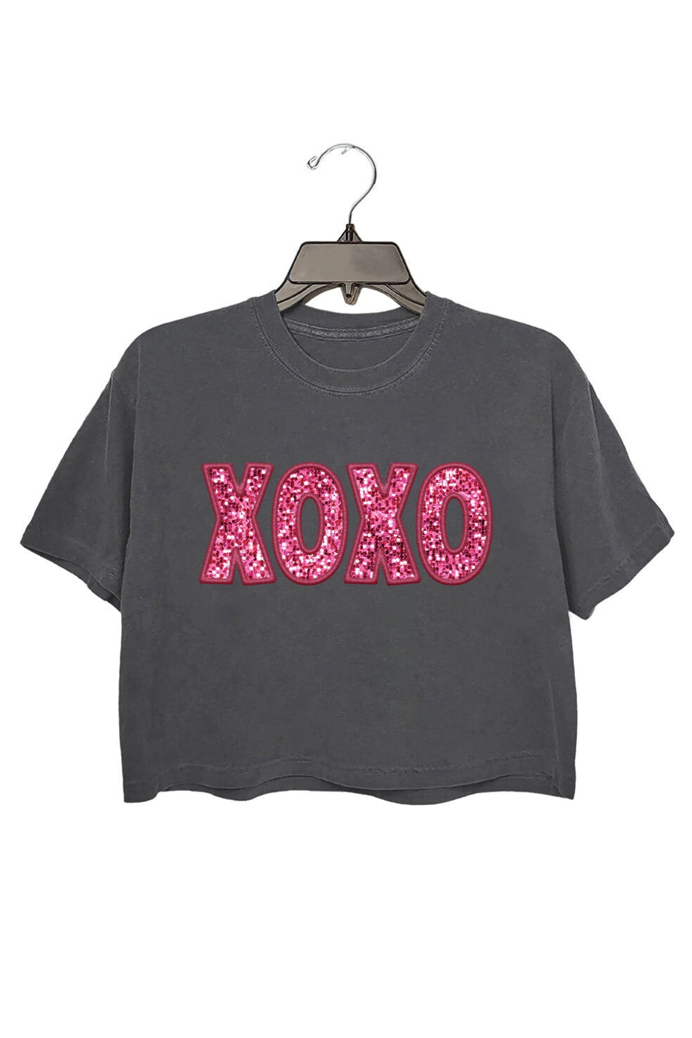 Pink XoXo Valentine’s Day Crop Top For Women