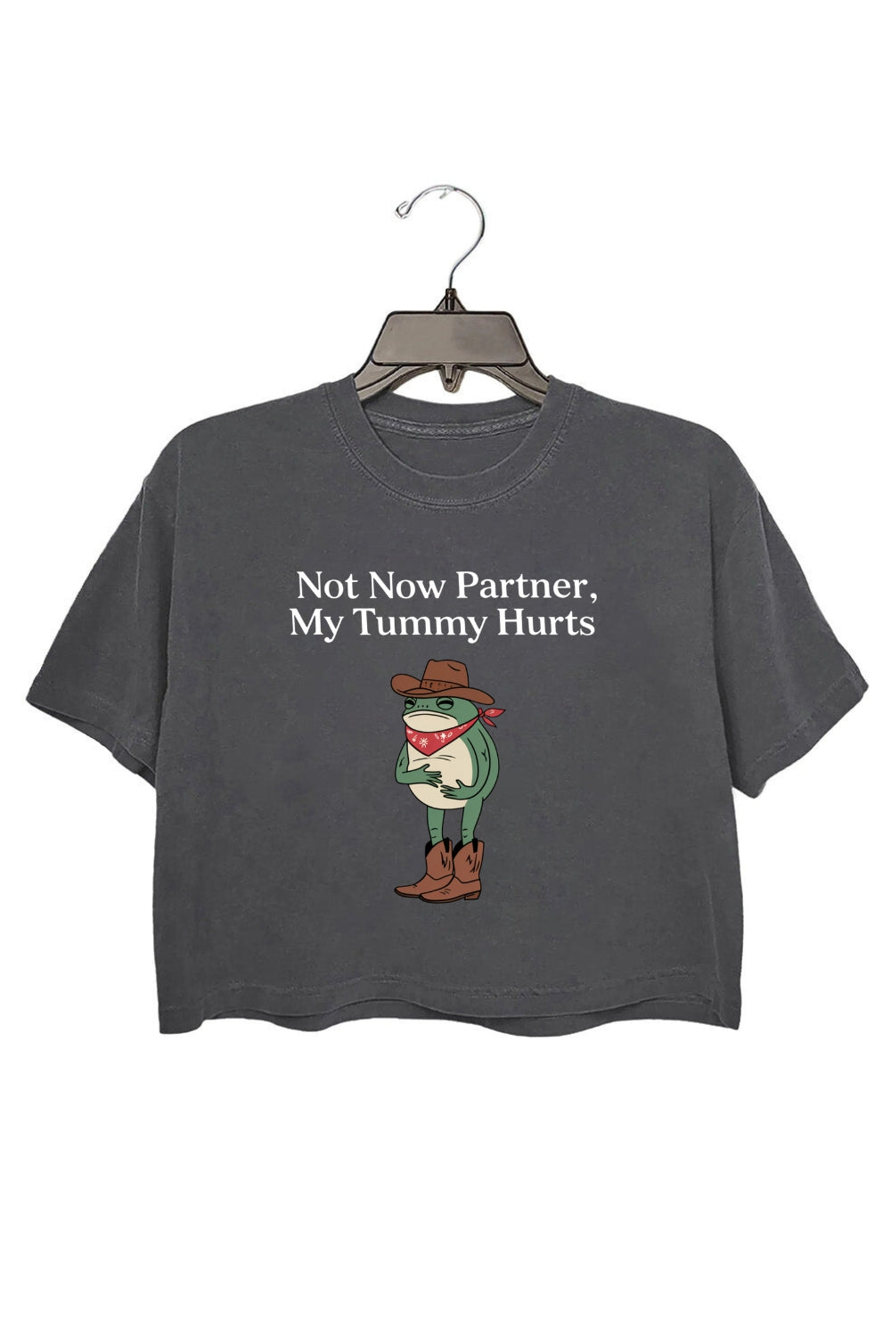 Not Now Partner My Tummy Hurts Crop Top For Women
