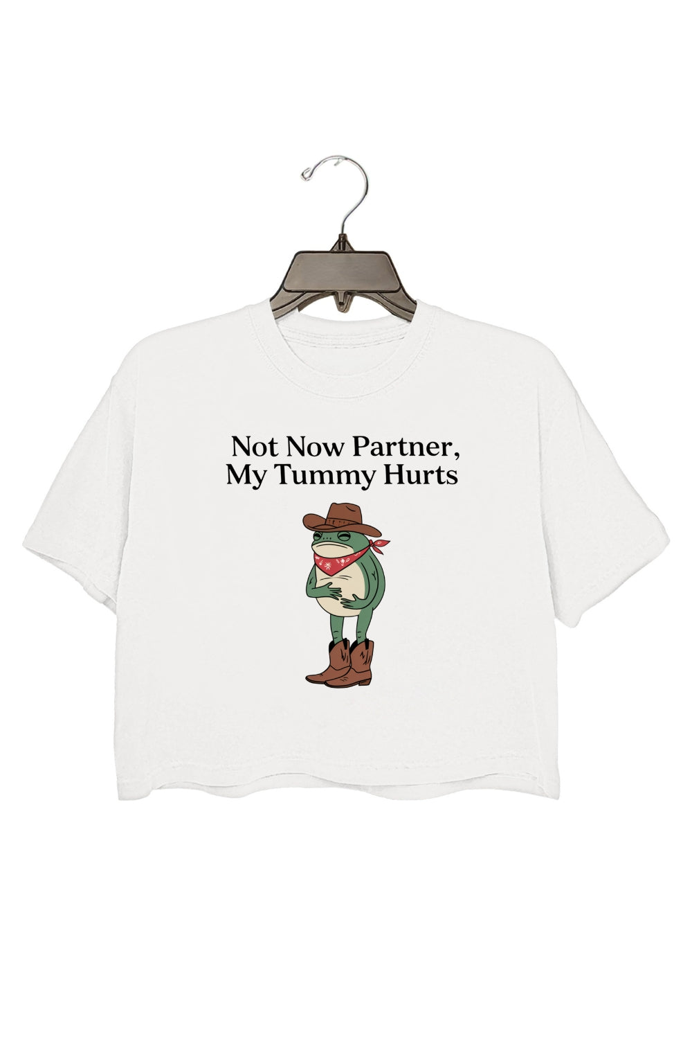 Not Now Partner My Tummy Hurts Crop Top For Women