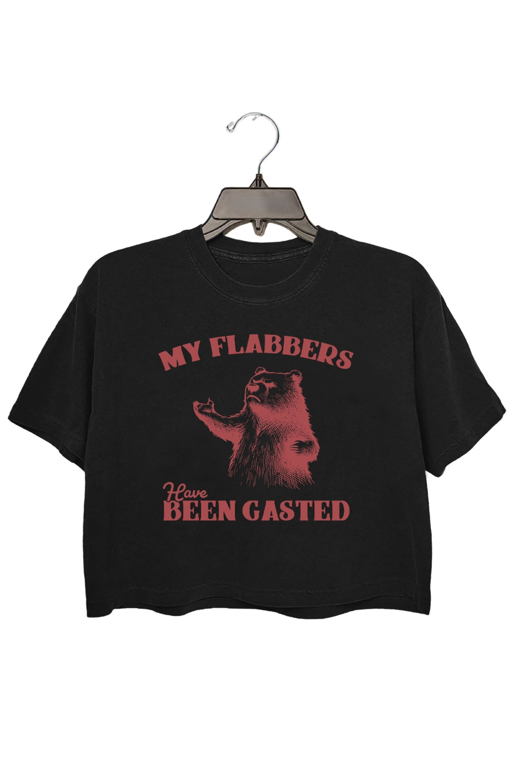 All of My Flabbers Are Gasted Bear Crop Top For Women