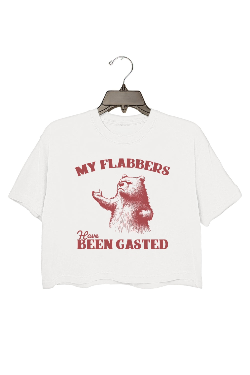 All of My Flabbers Are Gasted Bear Crop Top For Women