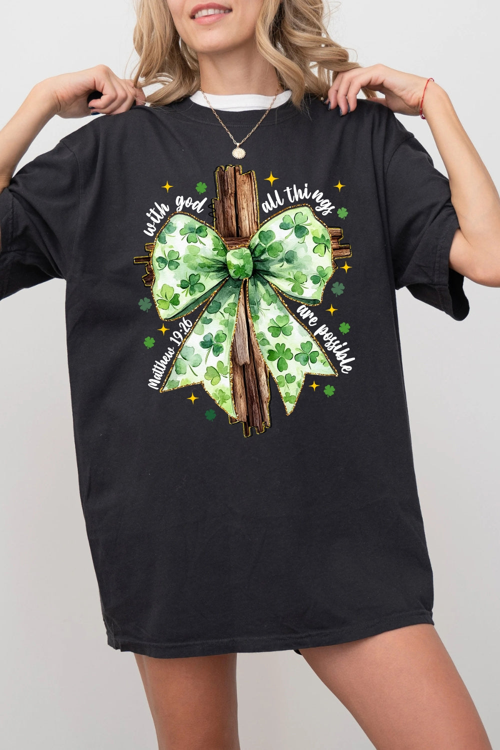 St. Patrick's Christian Cross Tee For Women