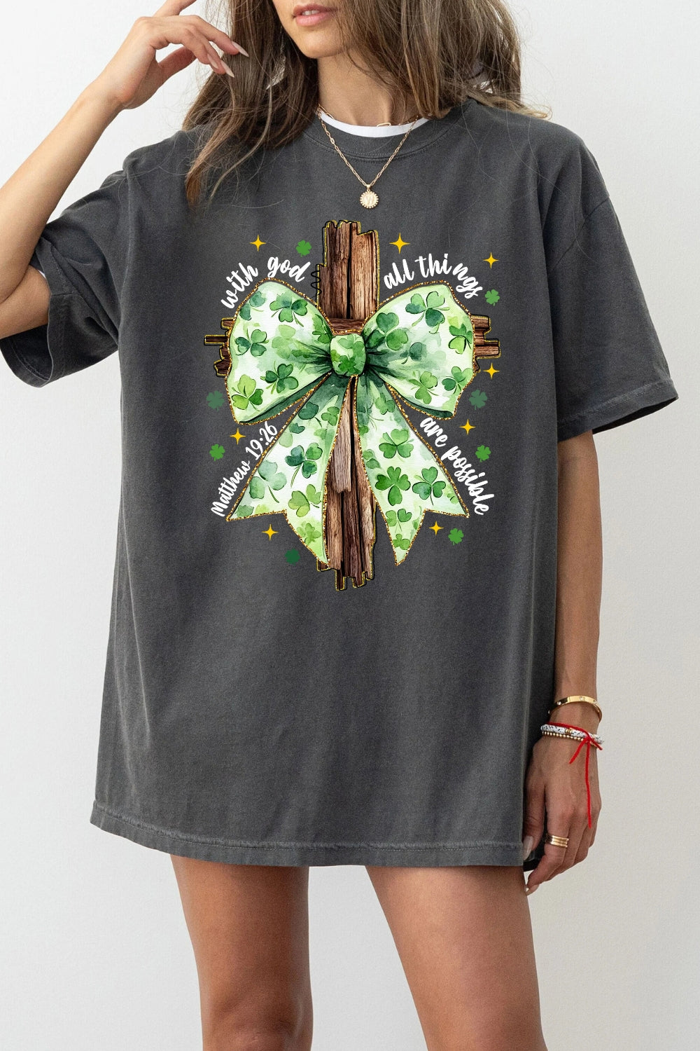 St. Patrick's Christian Cross Tee For Women