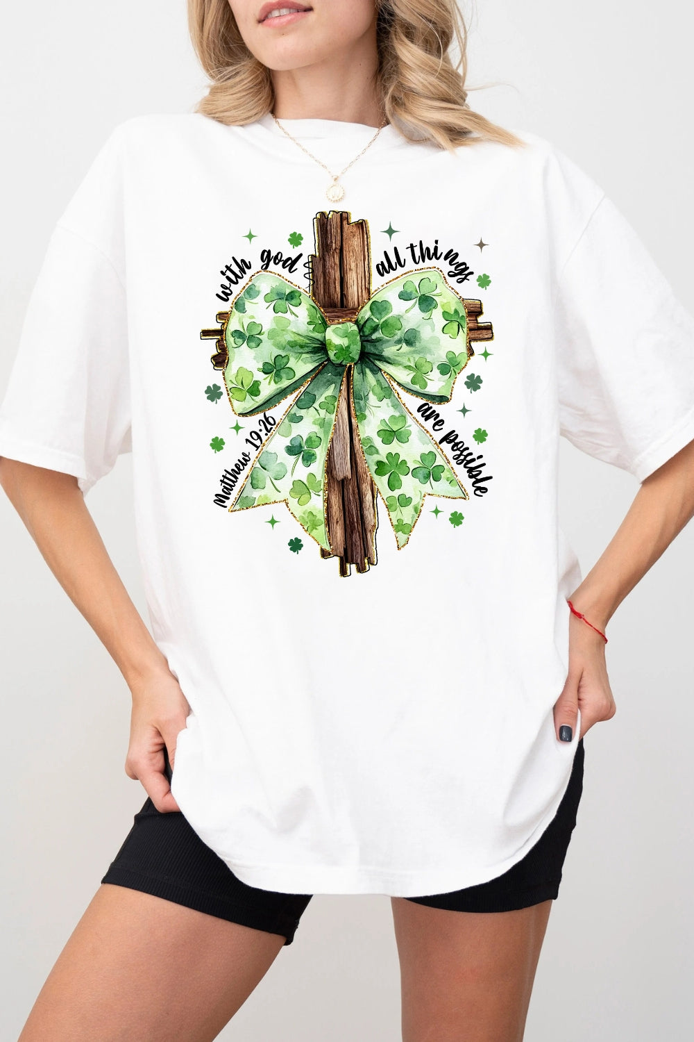 St. Patrick's Christian Cross Tee For Women