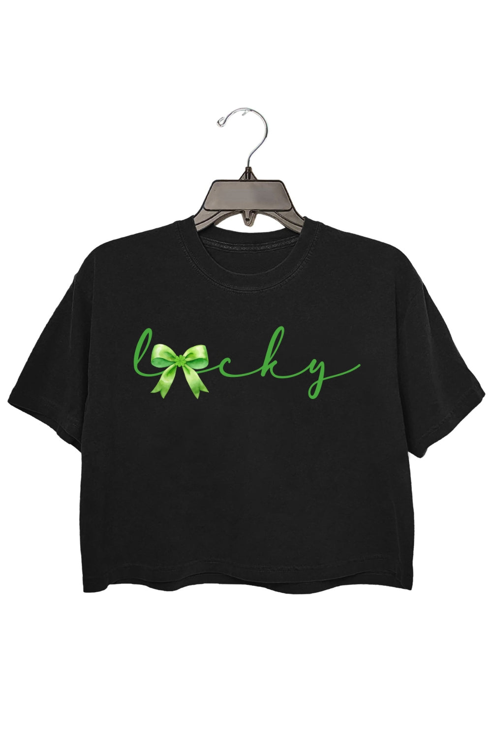 Lucky St.Patricks Day Coquette Crop Top For Women