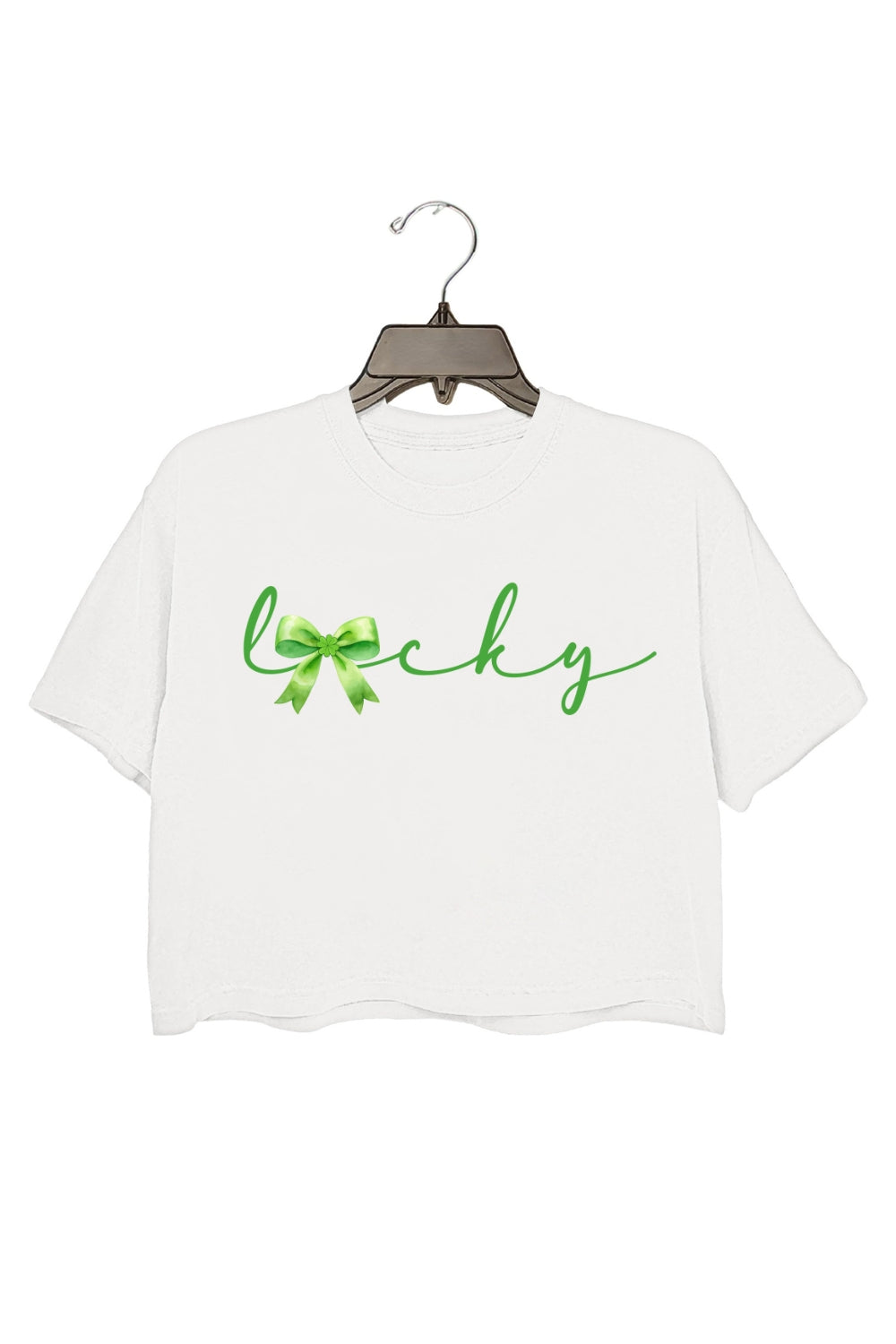 Lucky St.Patricks Day Coquette Crop Top For Women