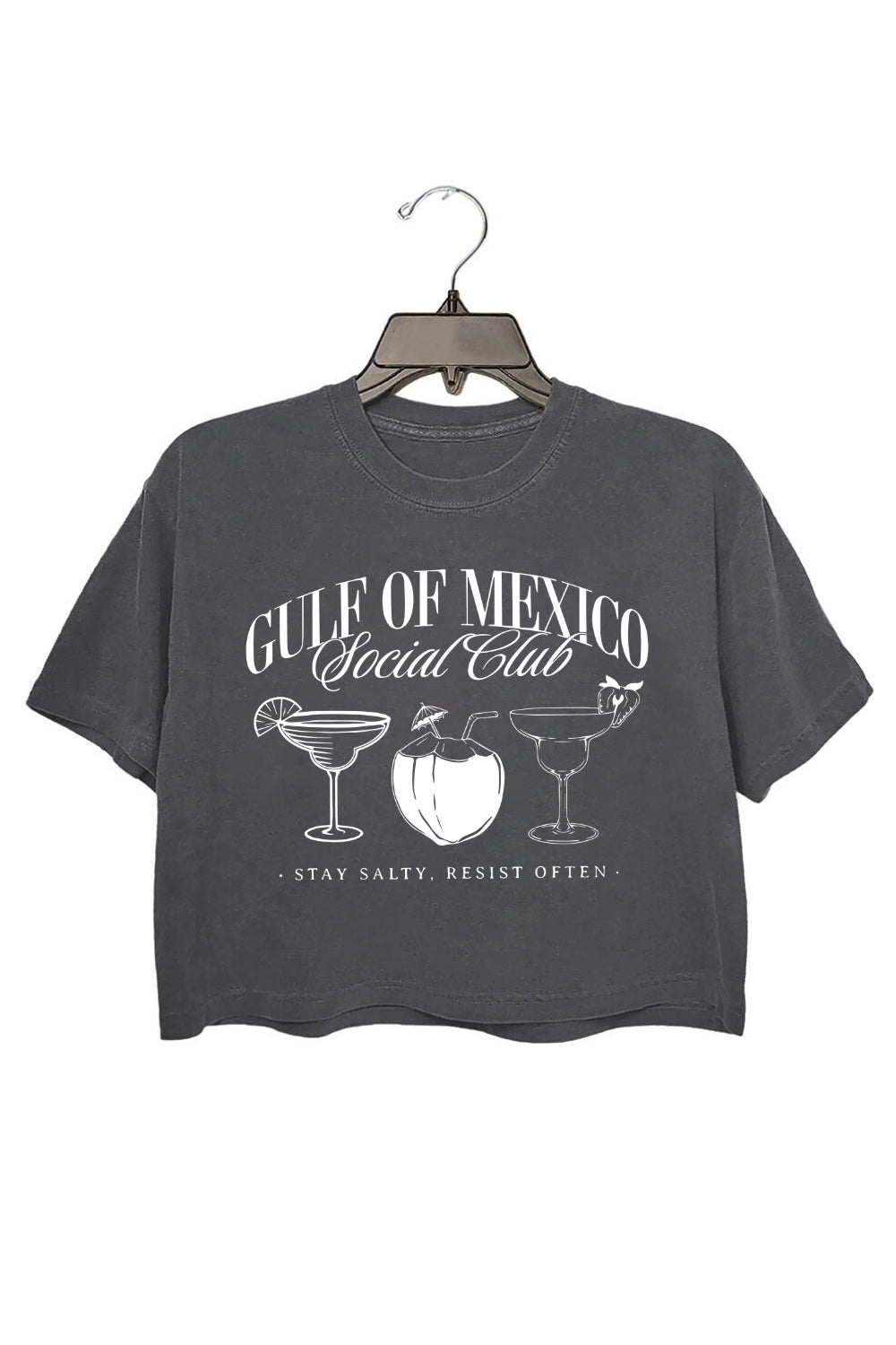 Retro Gulf Of Mexico Social Club Crop Top For Women