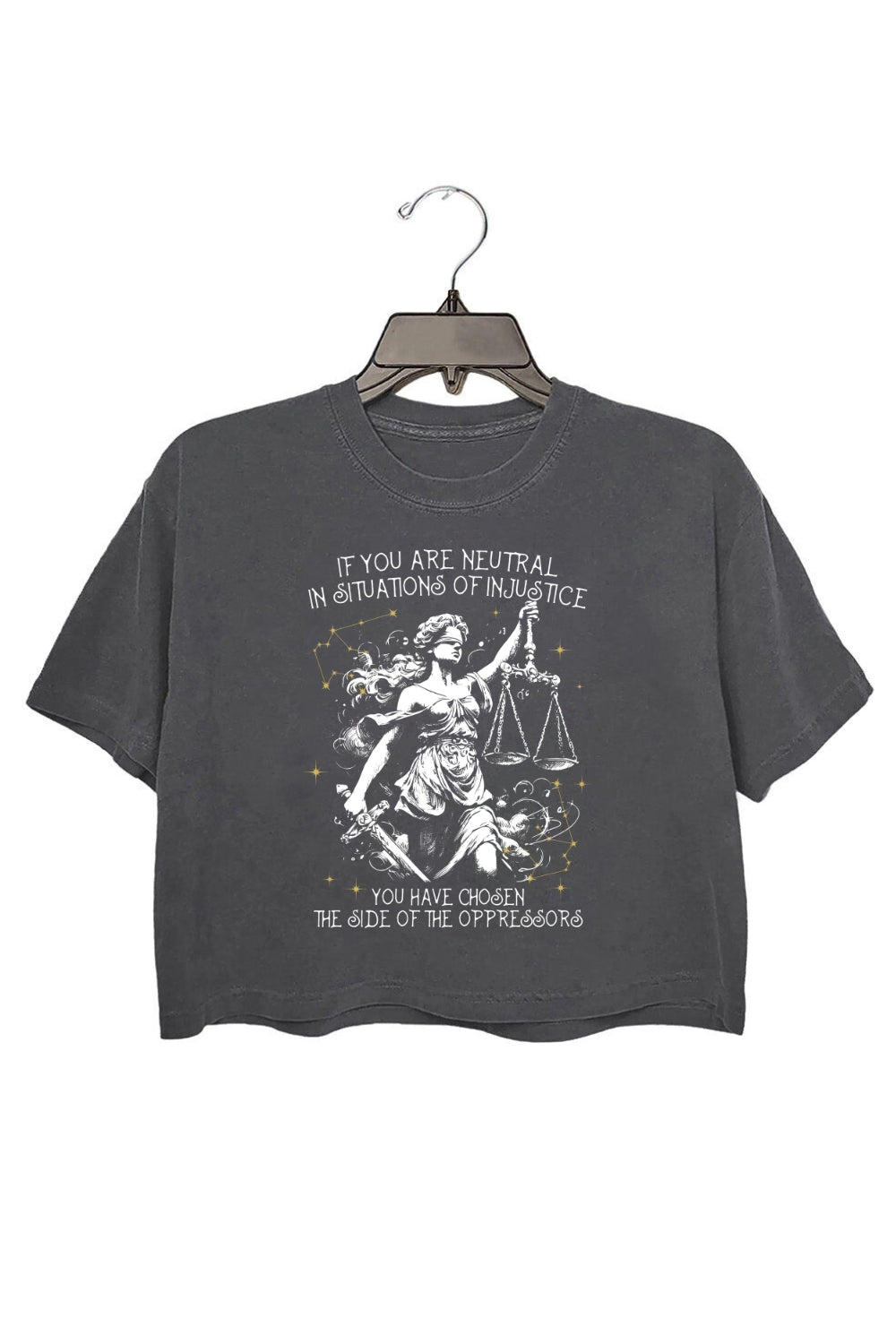 If You Are Neutral In Situations Of Injustice Resistance Crop Top For Women