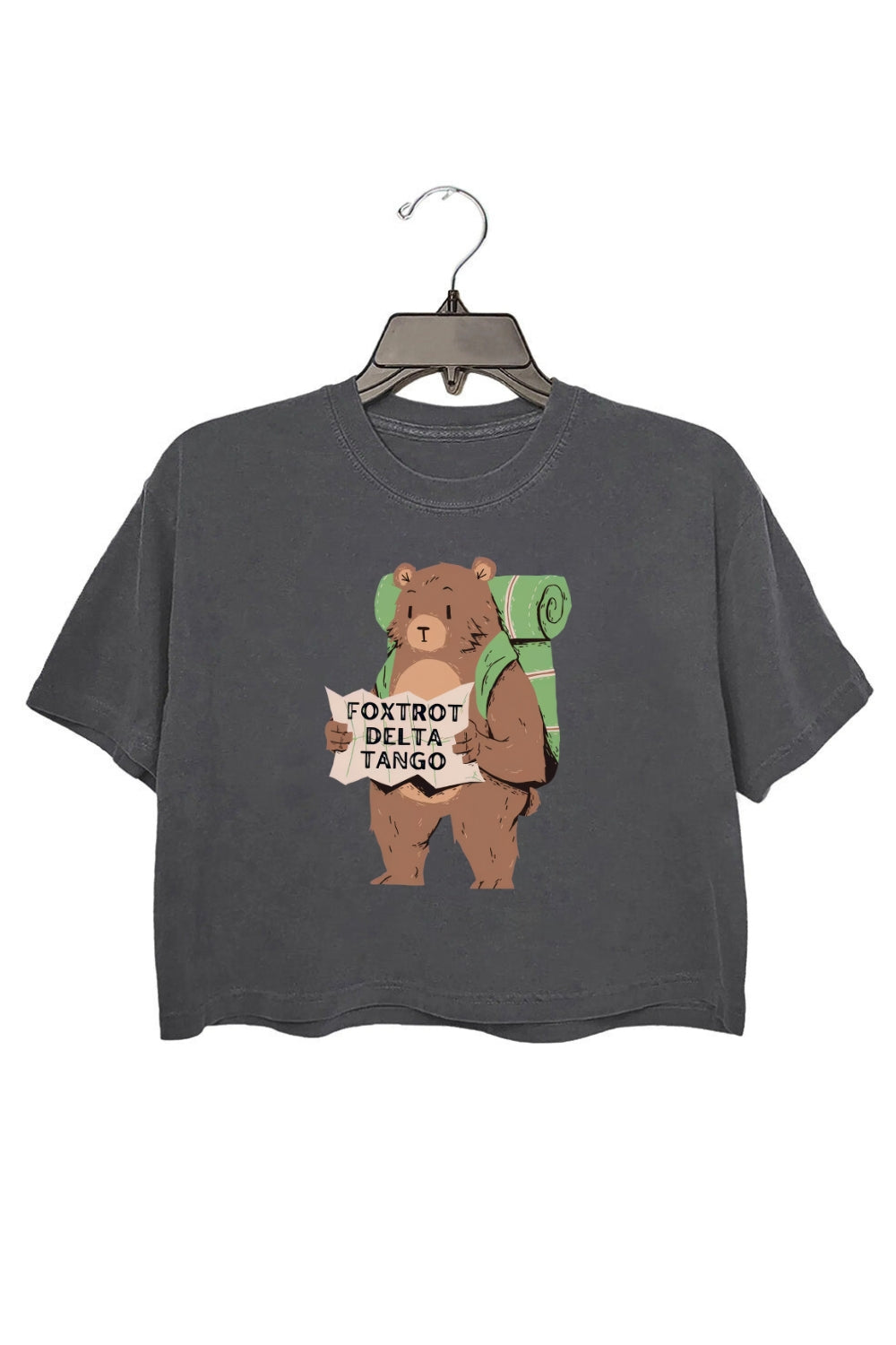 Foxtrot Delta Tango Resist Bear Crop Top For Women