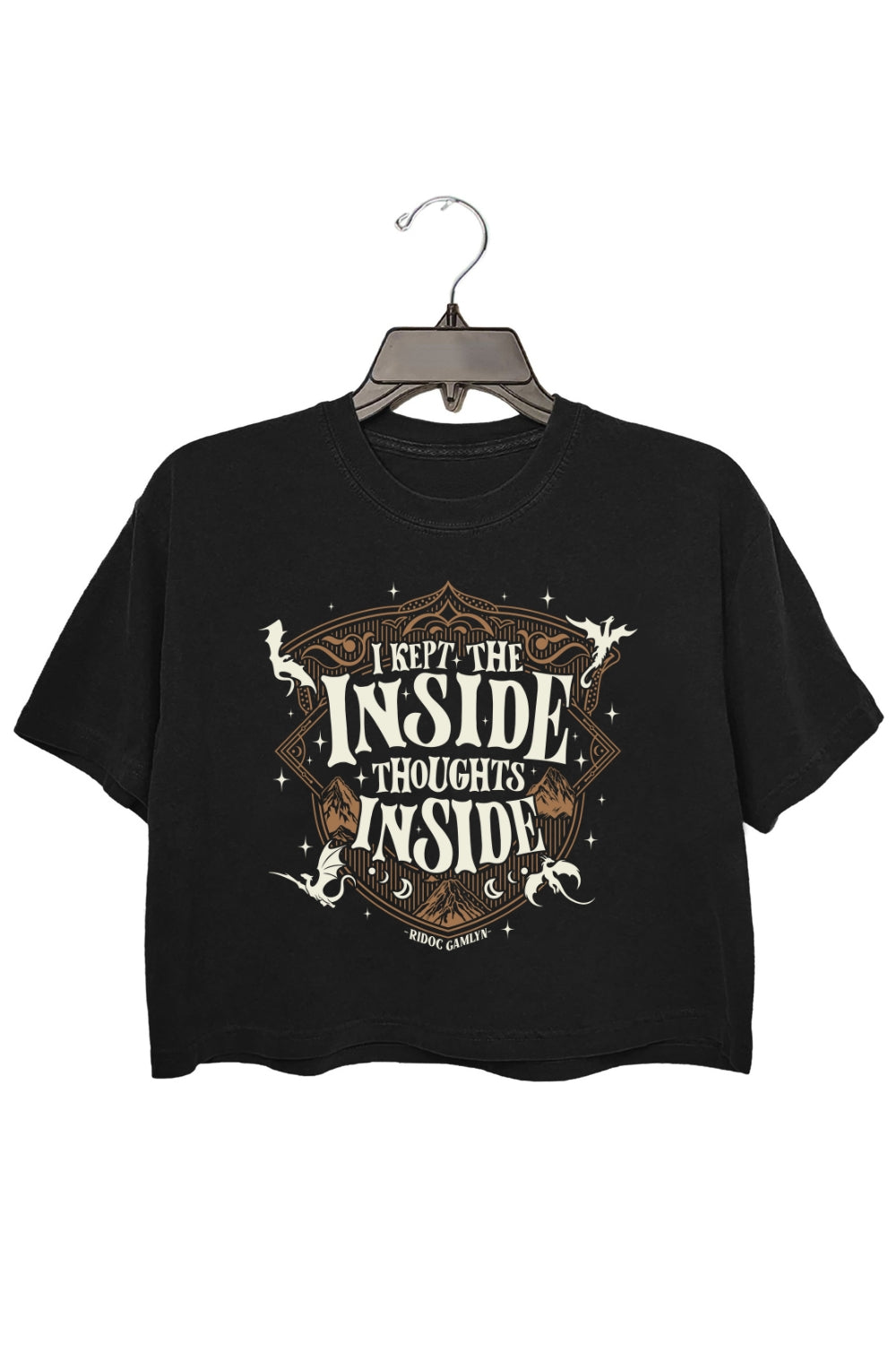 I Kept The Inside Thoughts Onyx Storm Crop Top For Women