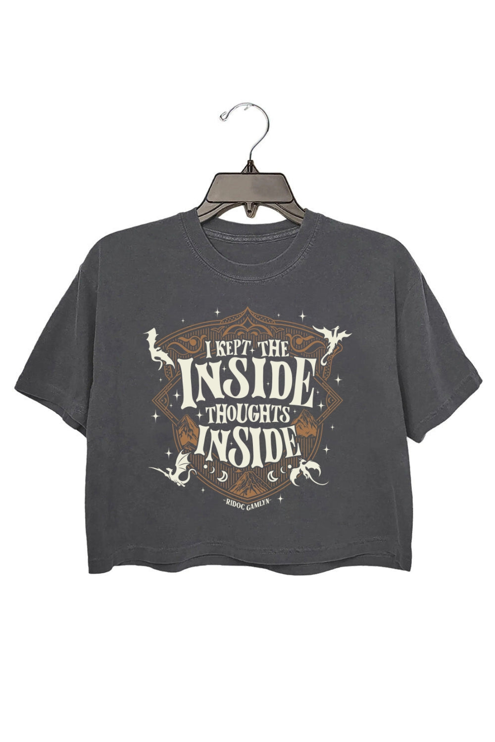 I Kept The Inside Thoughts Onyx Storm Crop Top For Women