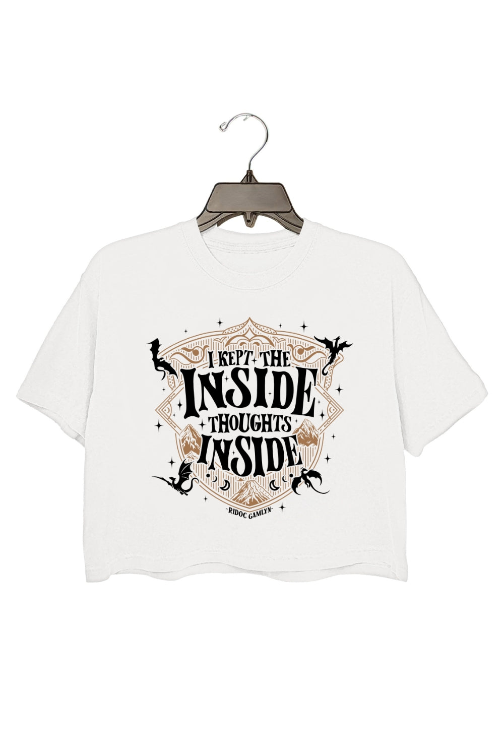 I Kept The Inside Thoughts Onyx Storm Crop Top For Women