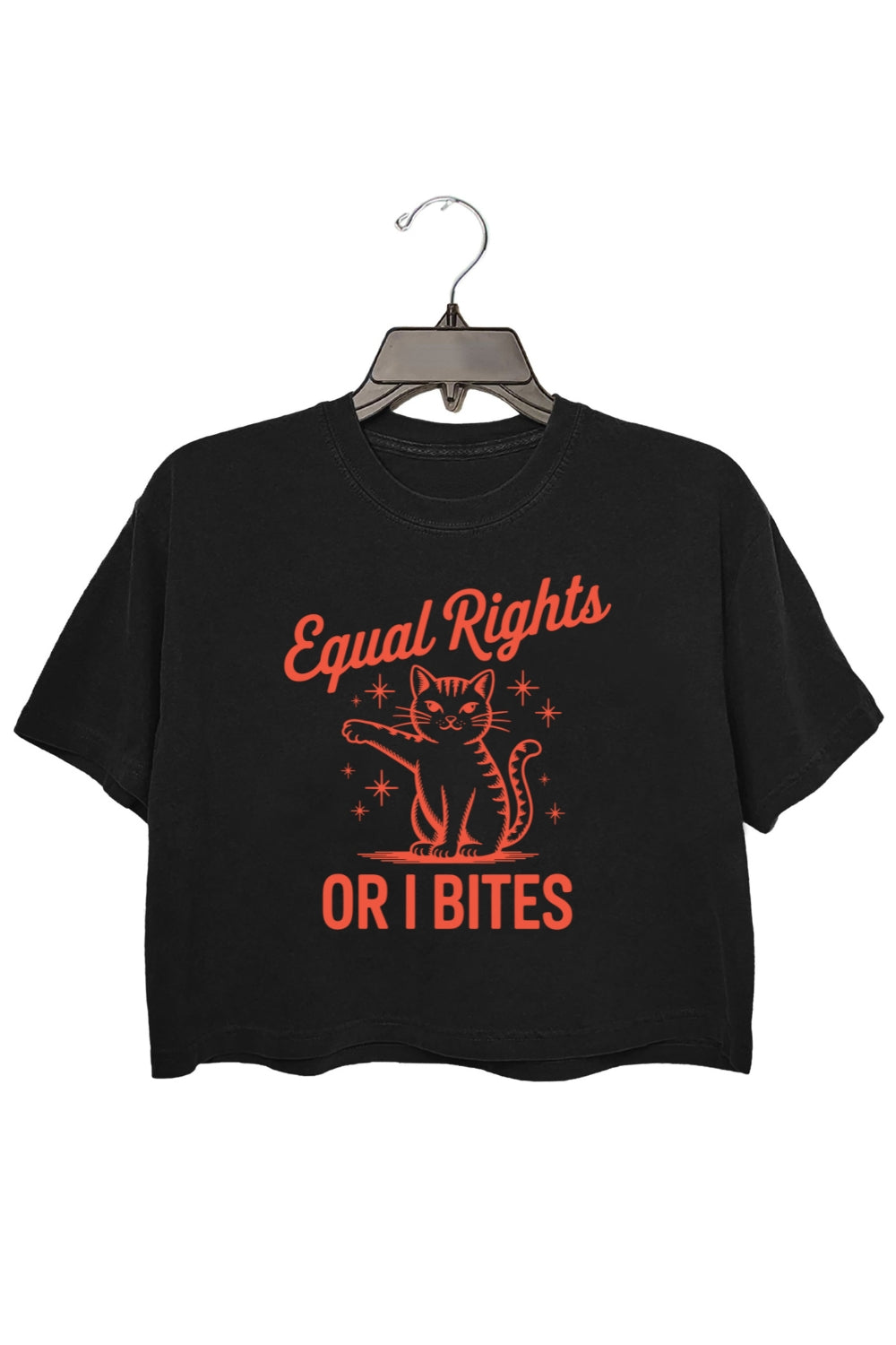 Equal Rights Or I Bites Cat Crop Top For Women
