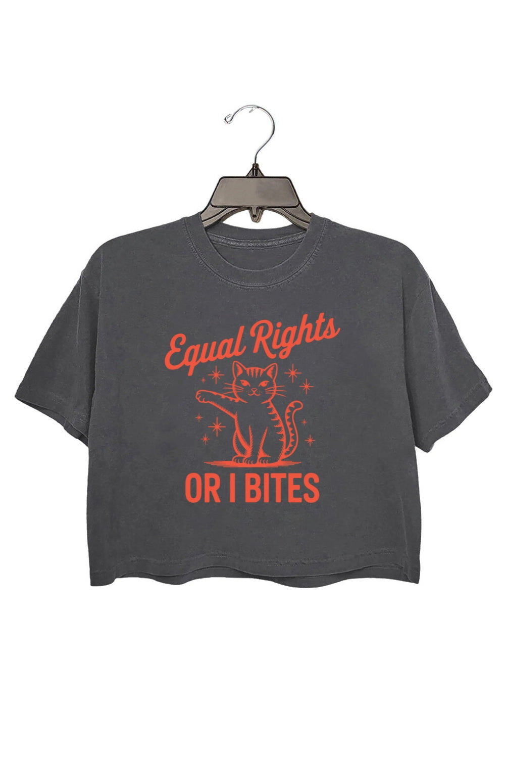 Equal Rights Or I Bites Cat Crop Top For Women