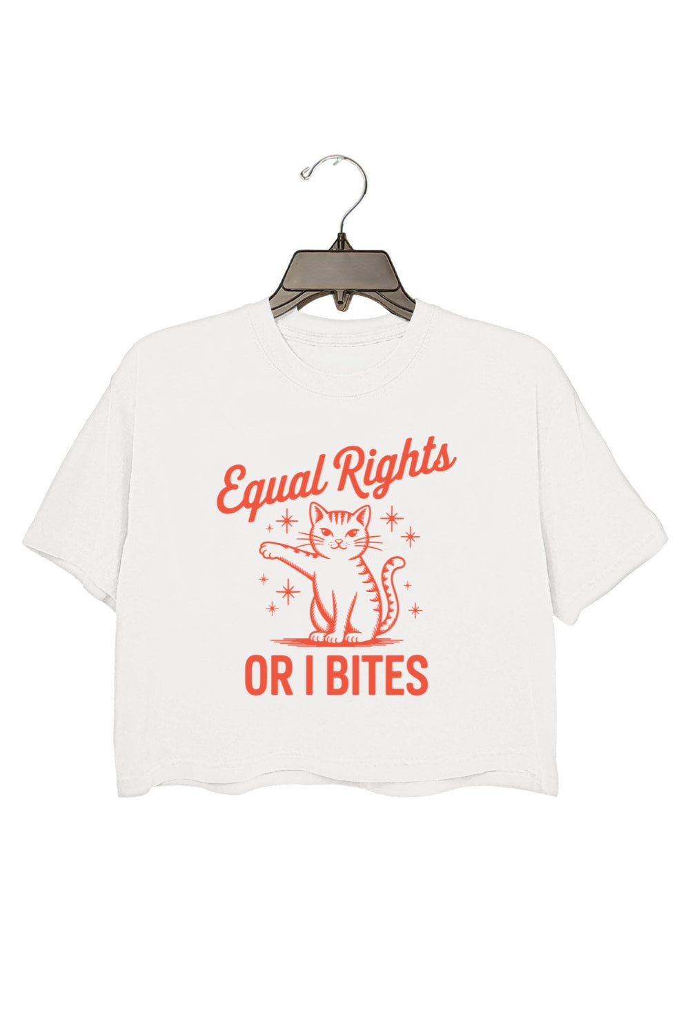 Equal Rights Or I Bites Cat Crop Top For Women