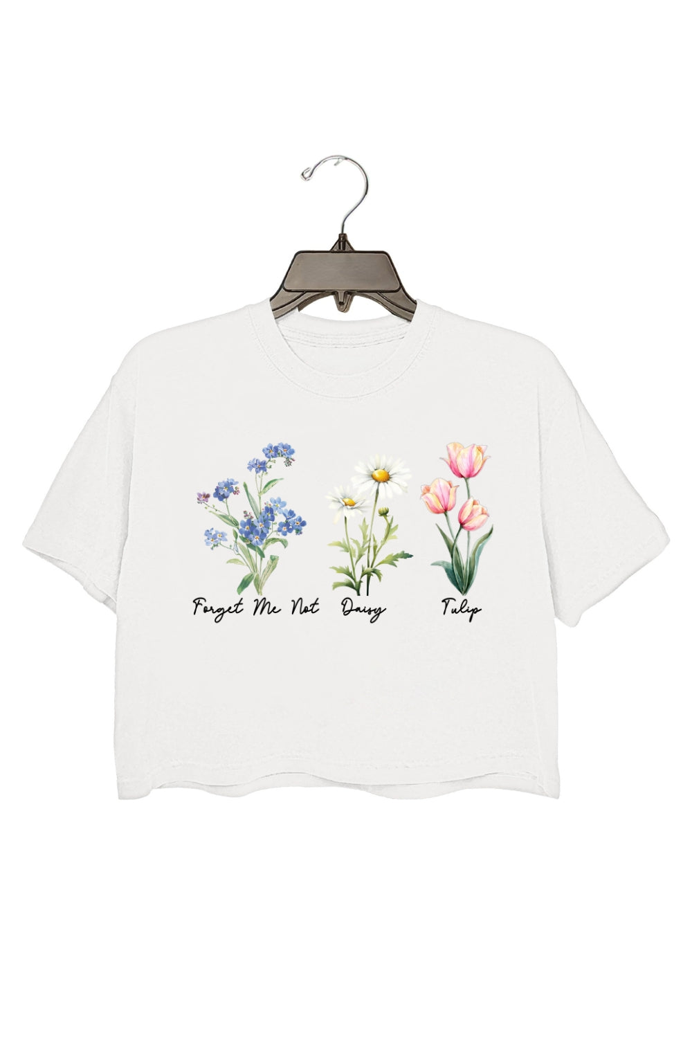 Subtle Floral FDT Crop Top For Women