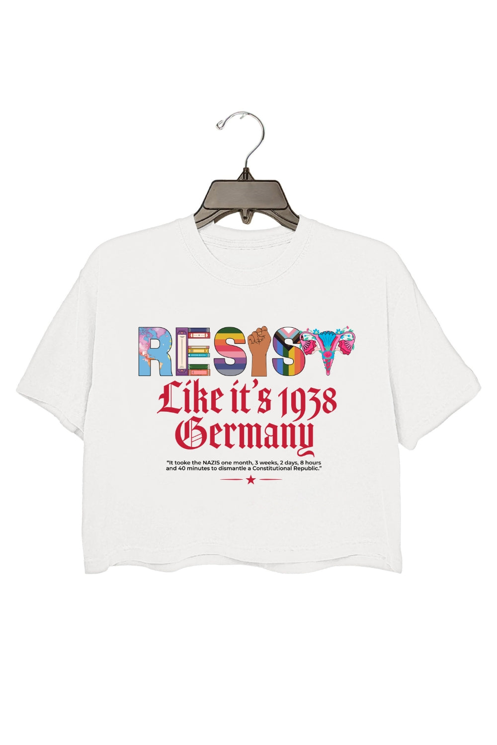 Resist Like It's 1938 Germany Crop Top For Women