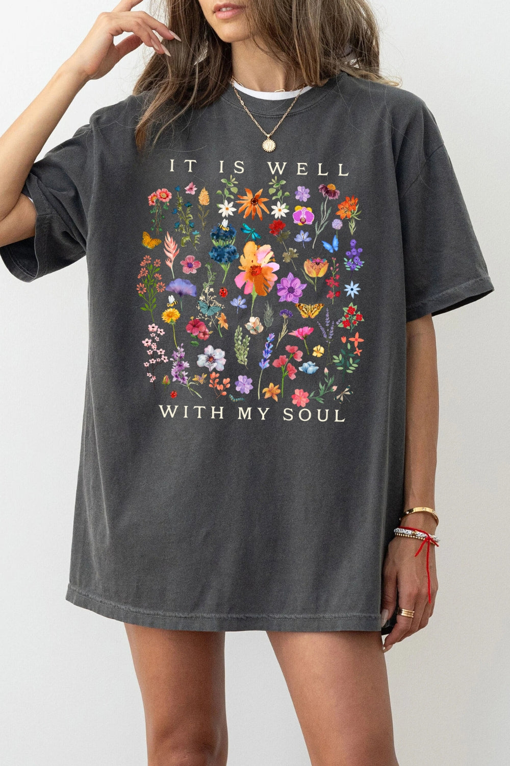 It is Well With My Soul Floral Tee For Women