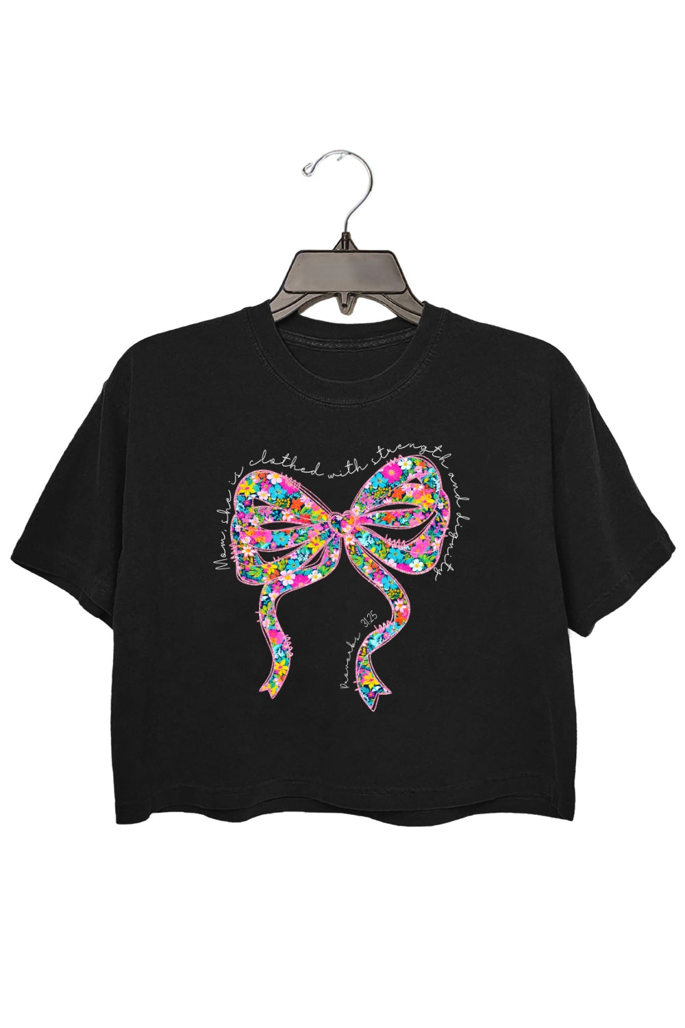 She Is Clothed With Strength & Dignity Crop Top For Women
