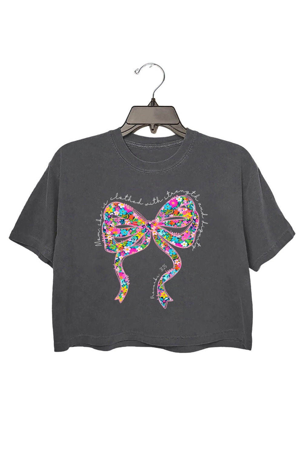 She Is Clothed With Strength & Dignity Crop Top For Women